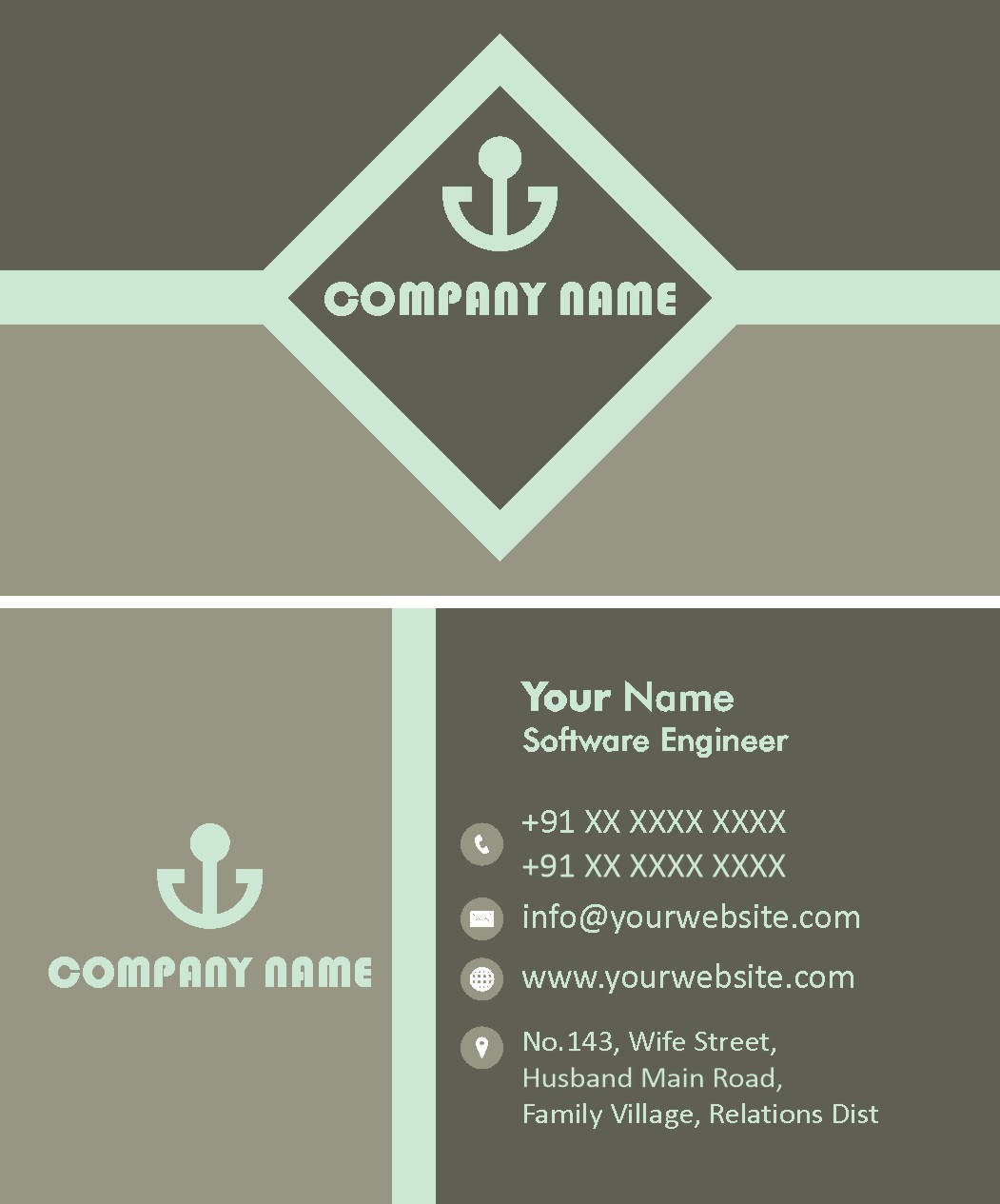 Minimal Shop Visiting Card Design