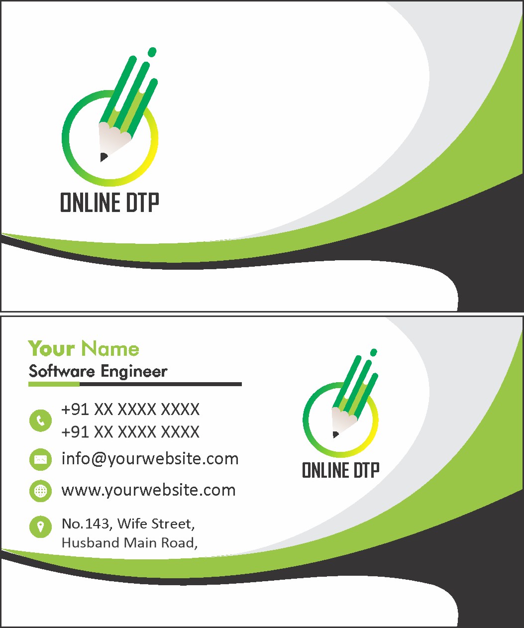 Bold Executive Visiting Card Design