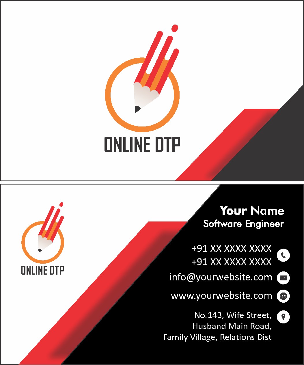 Modern Service Visiting Card Design