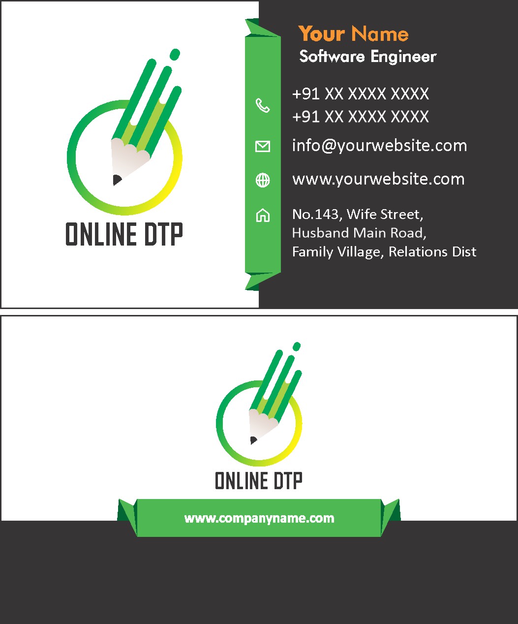 Professional Startup Visiting Card Design