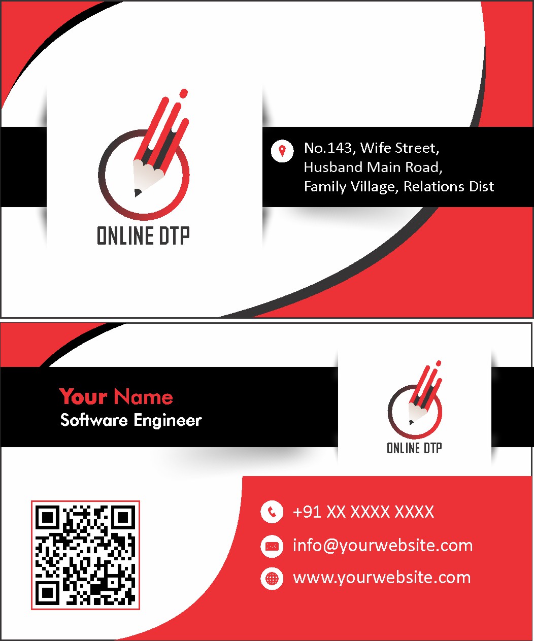 Stylish Office Visiting Card Design