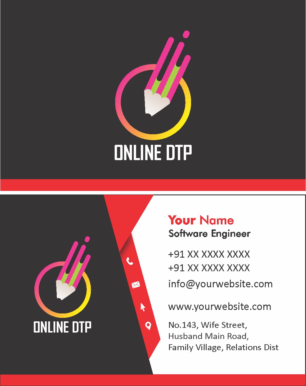Minimal Office Visiting Card Design