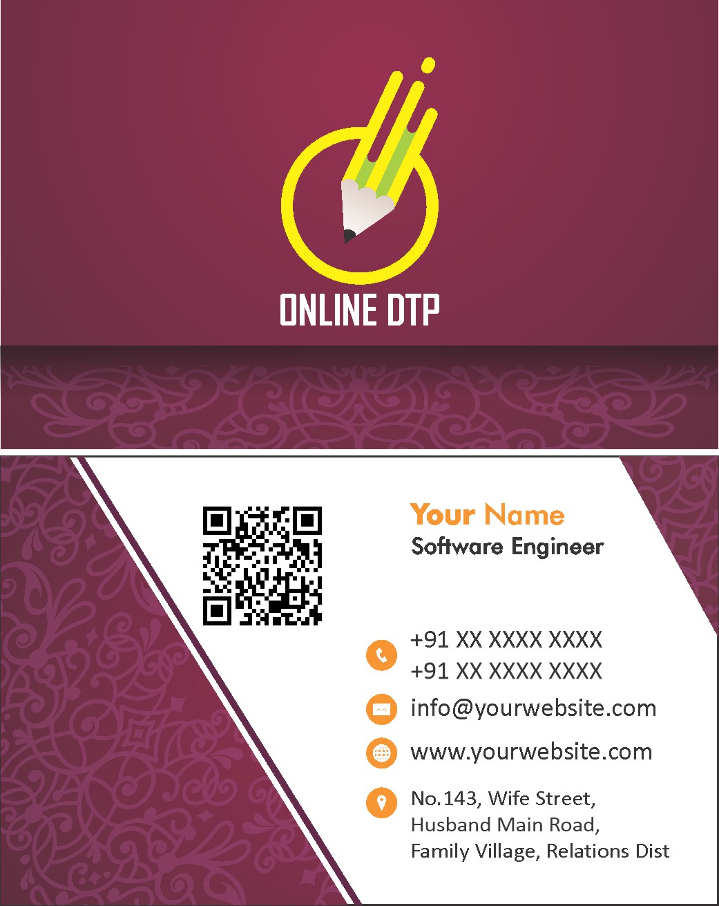Classic Service Visiting Card Design