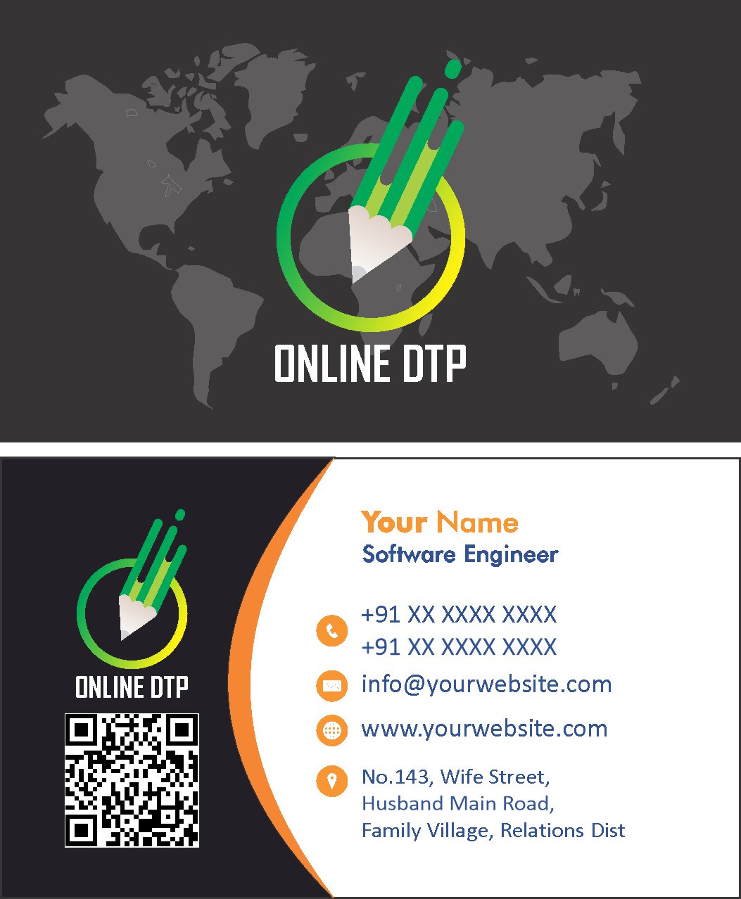 Bold Brand Visiting Card Design