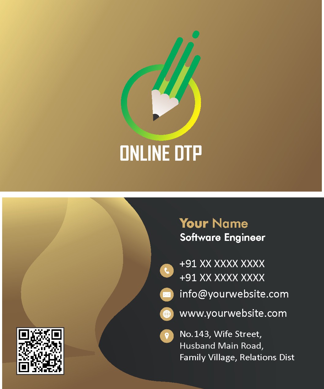 Professional Consultant Visiting Card Design