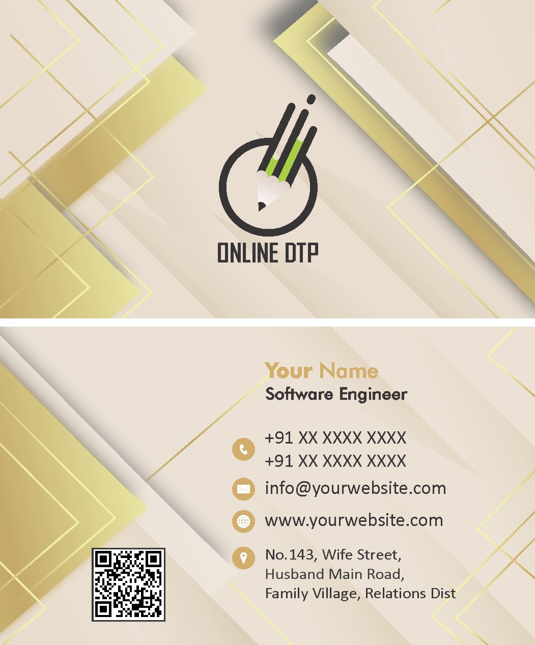 Stylish Shop Visiting Card Design