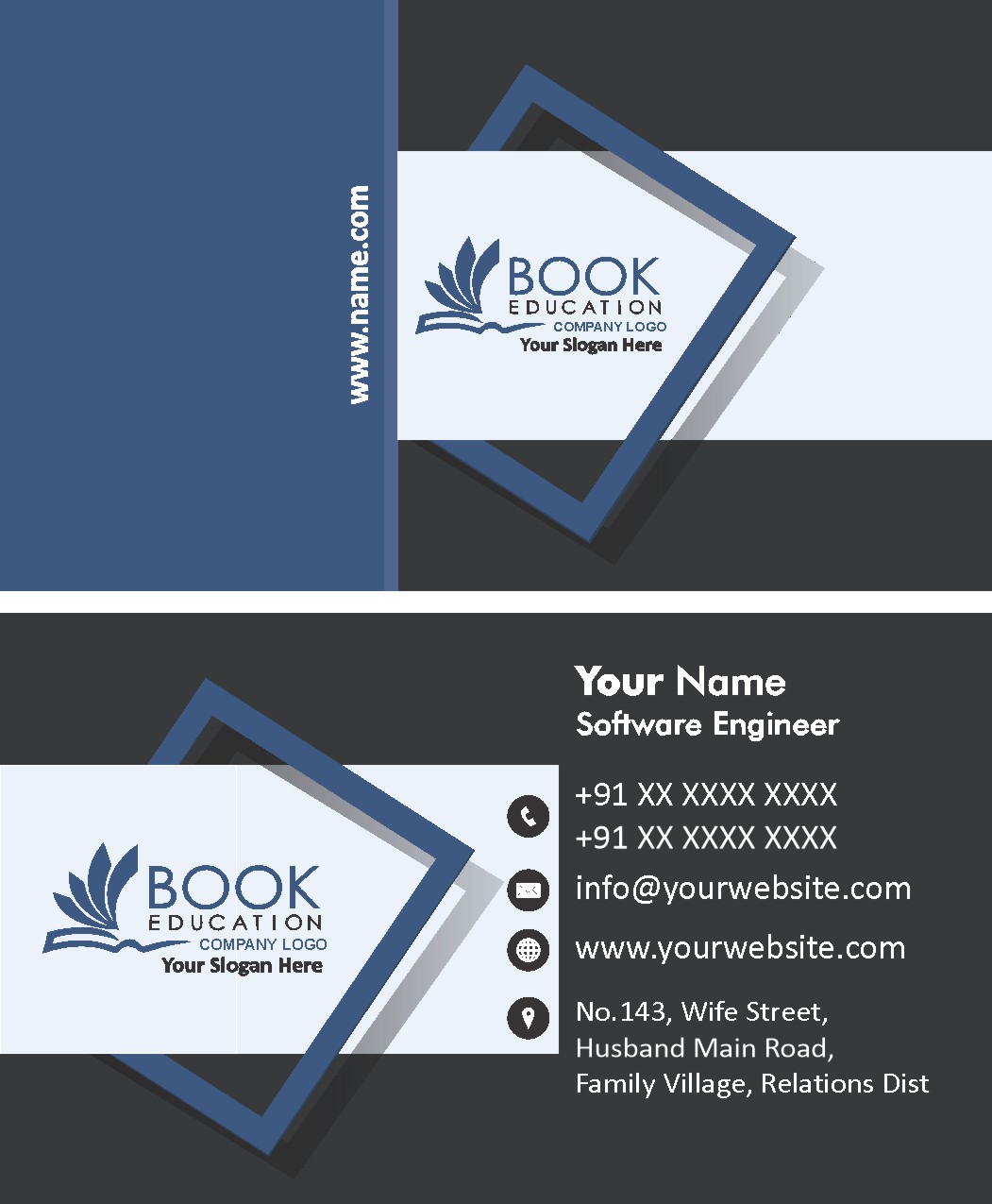 Clean Startup Visiting Card Design