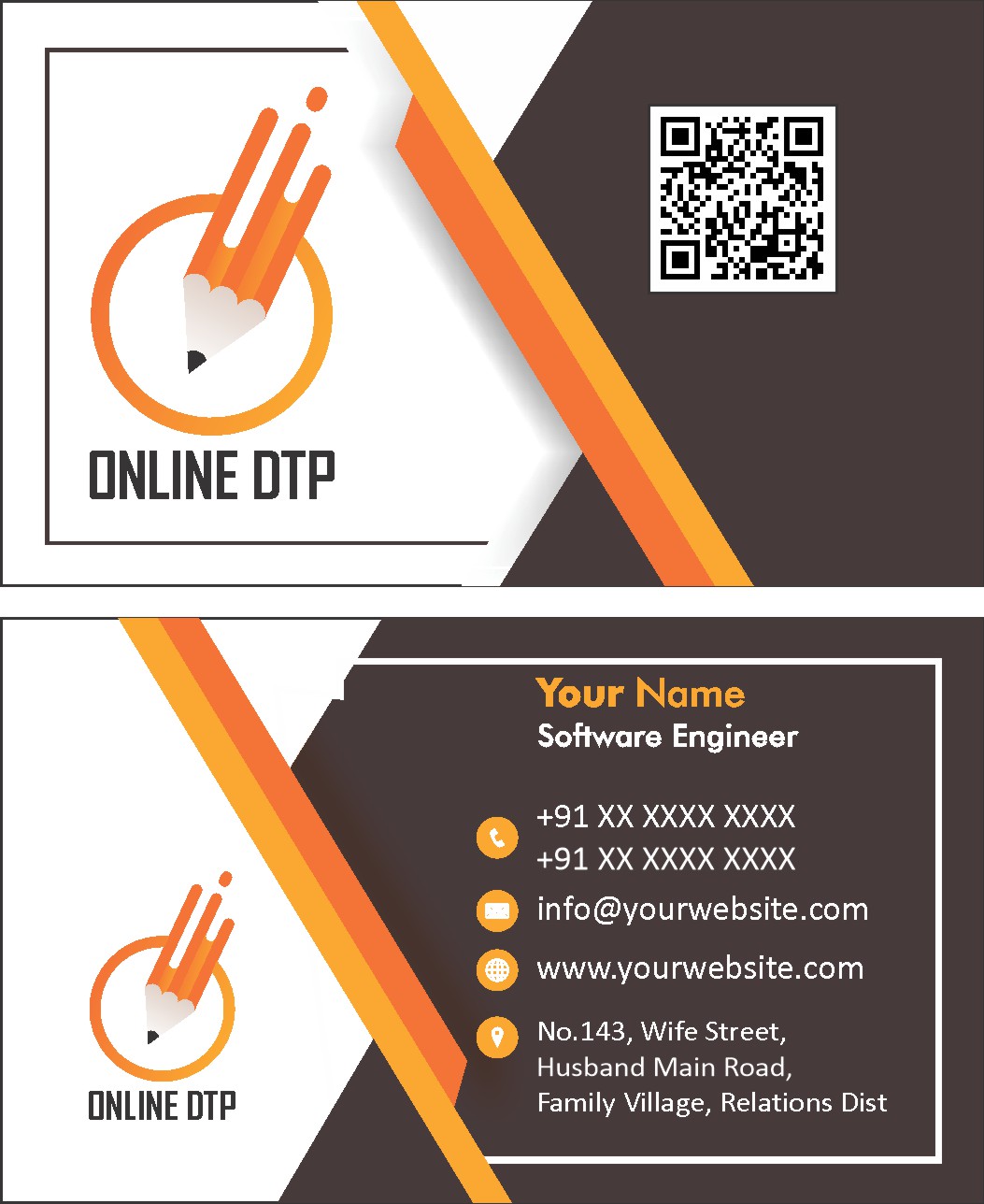 Bold Office Visiting Card Design