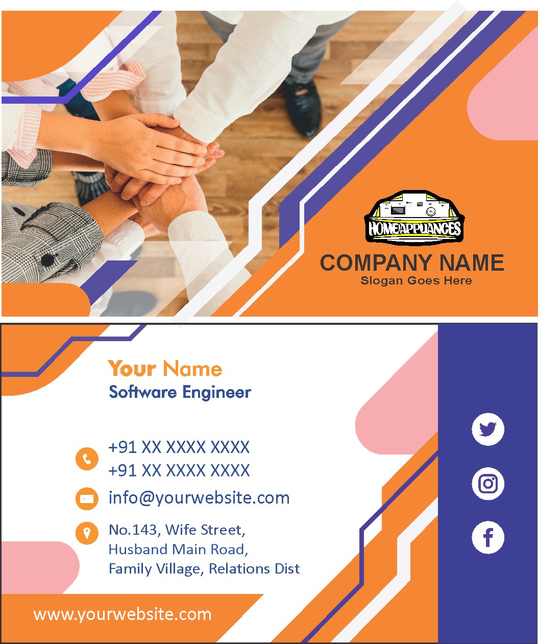 Clean Company Visiting Card Design