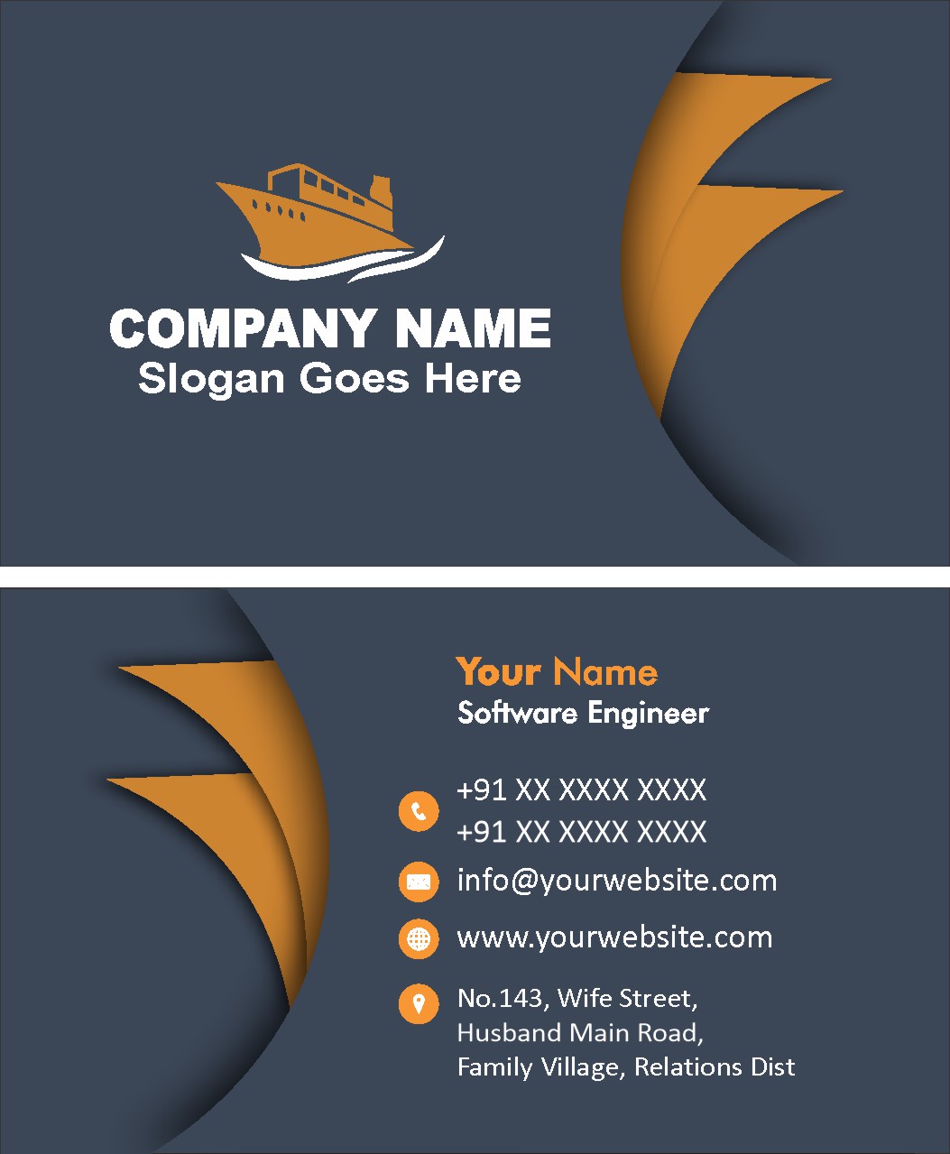 Modern Service Visiting Card Design