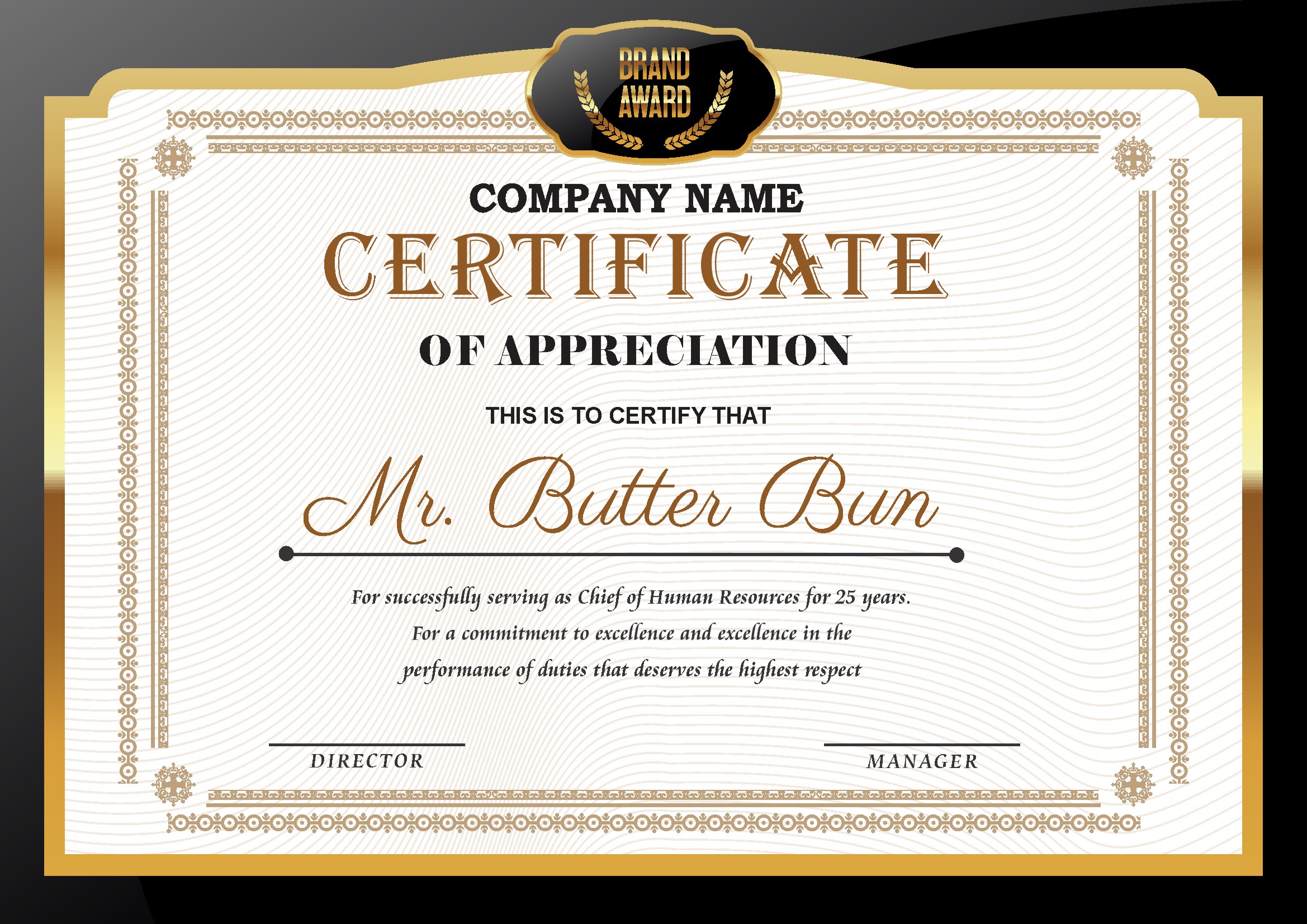 Professional Certificate Design 004