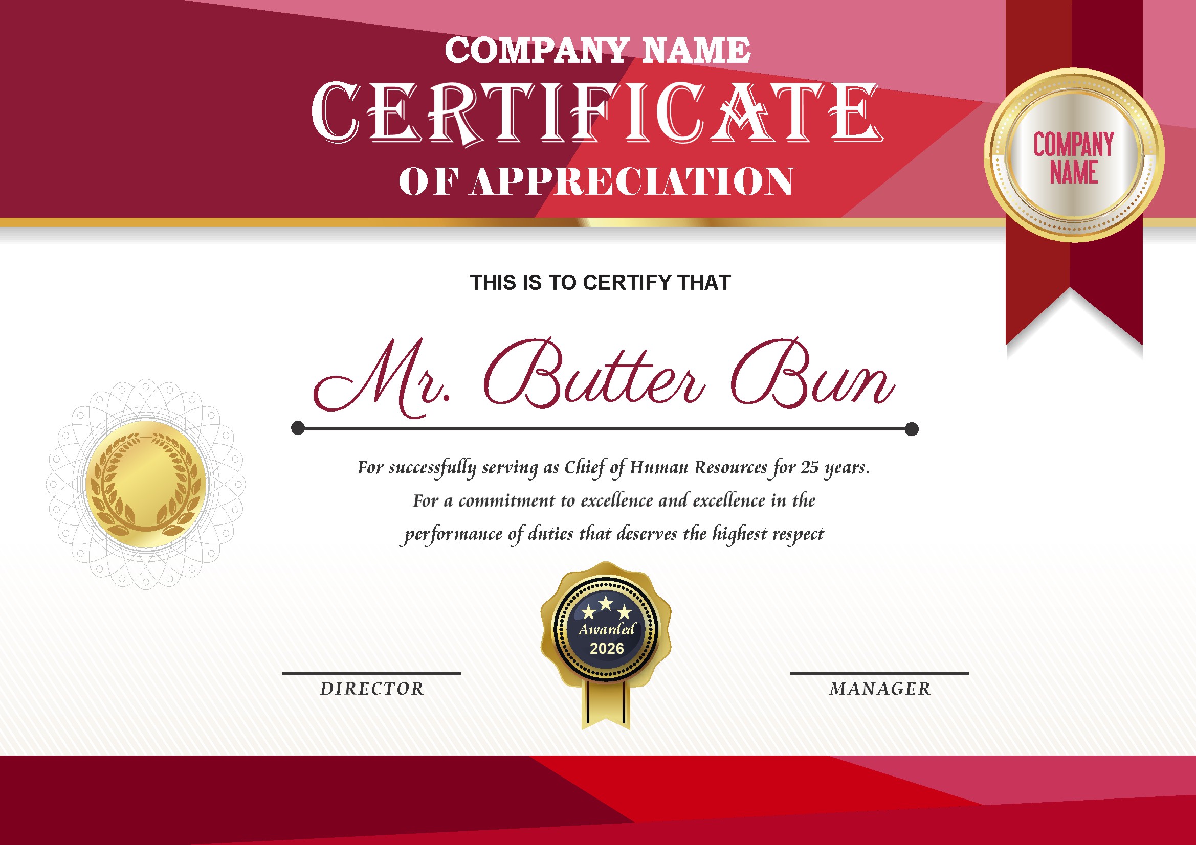 Professional Certificate Design 005