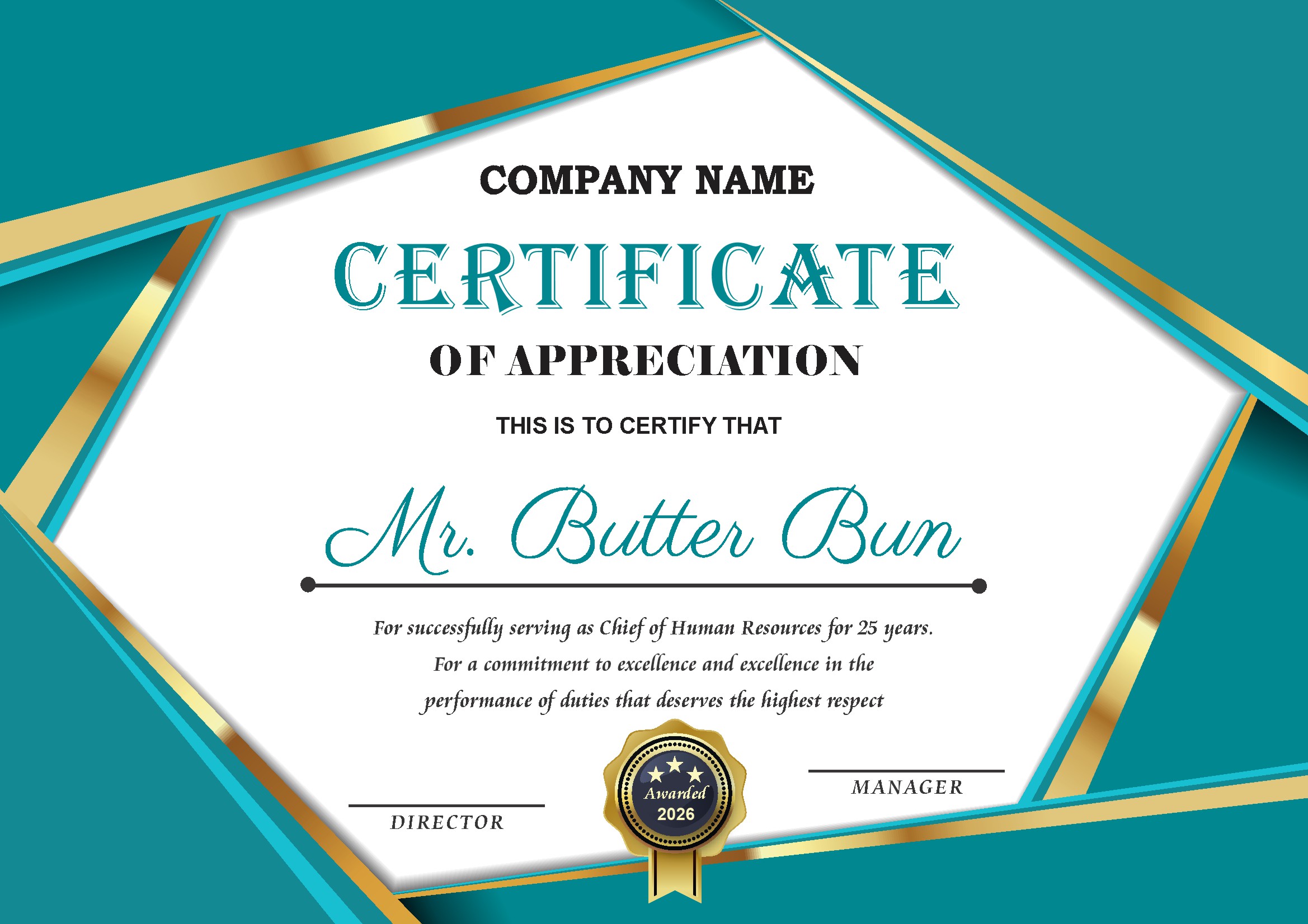 Professional Certificate Design 008