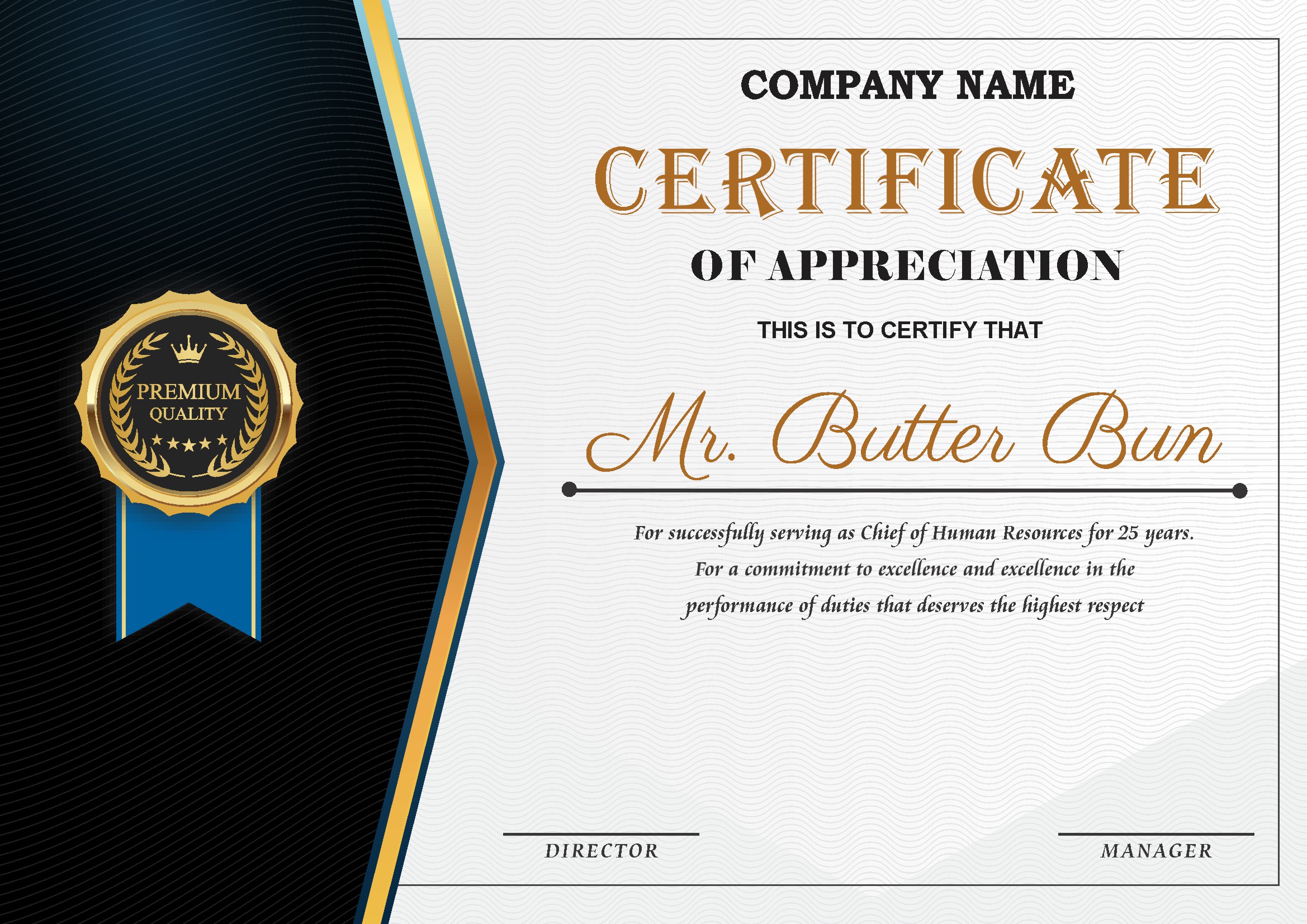 Professional Certificate Design 012