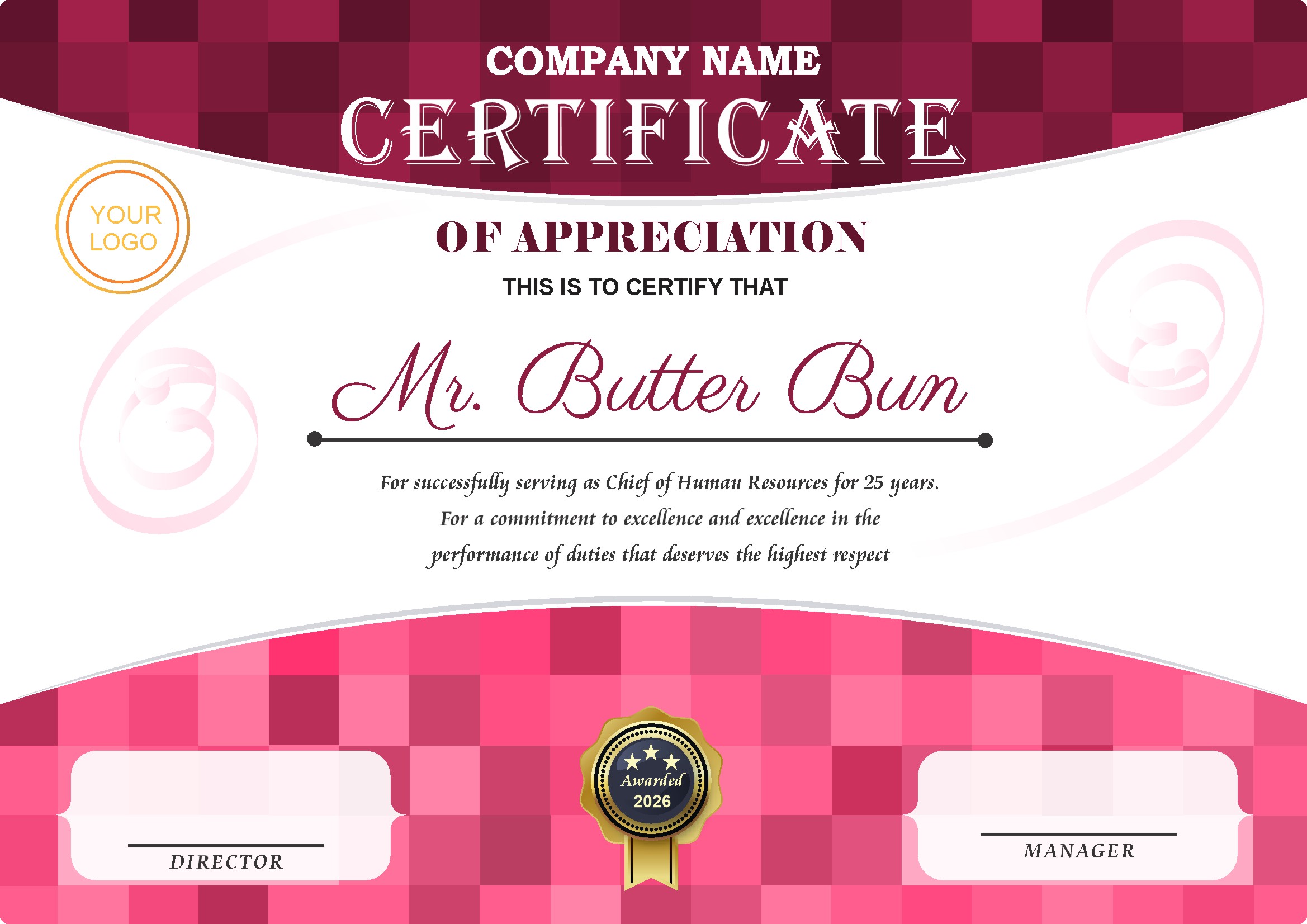 Professional Certificate Design 013