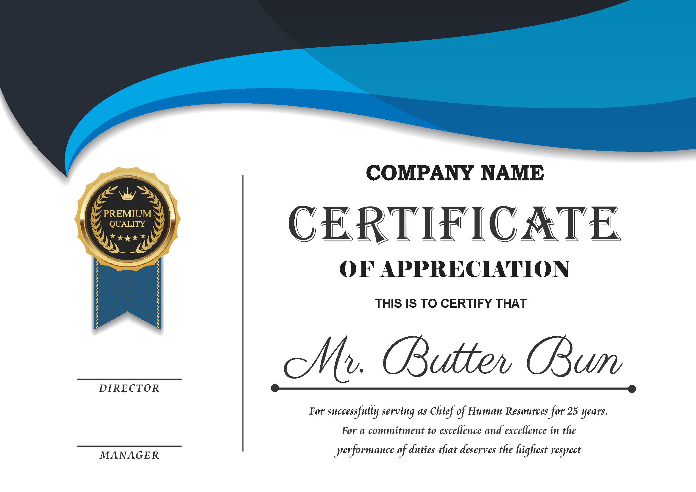 Professional Certificate Design 017