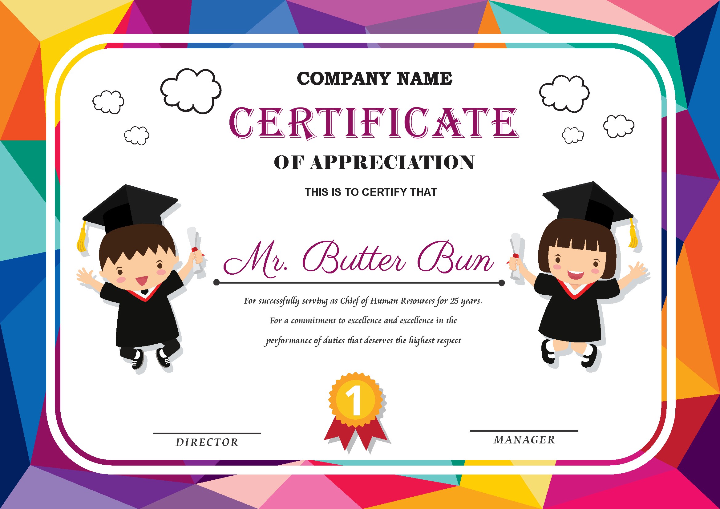 Professional Certificate Design 020