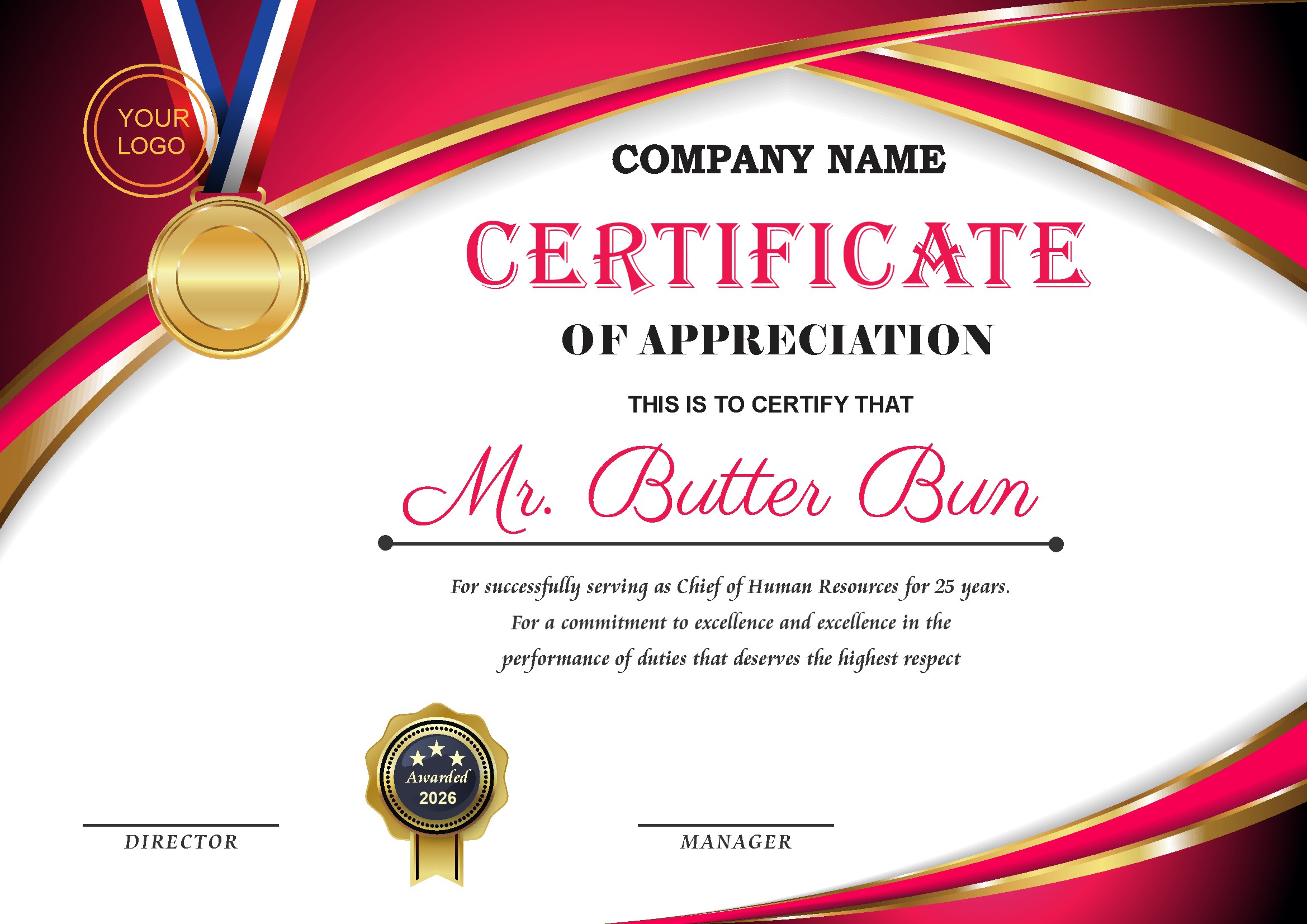 Professional Certificate Design 021