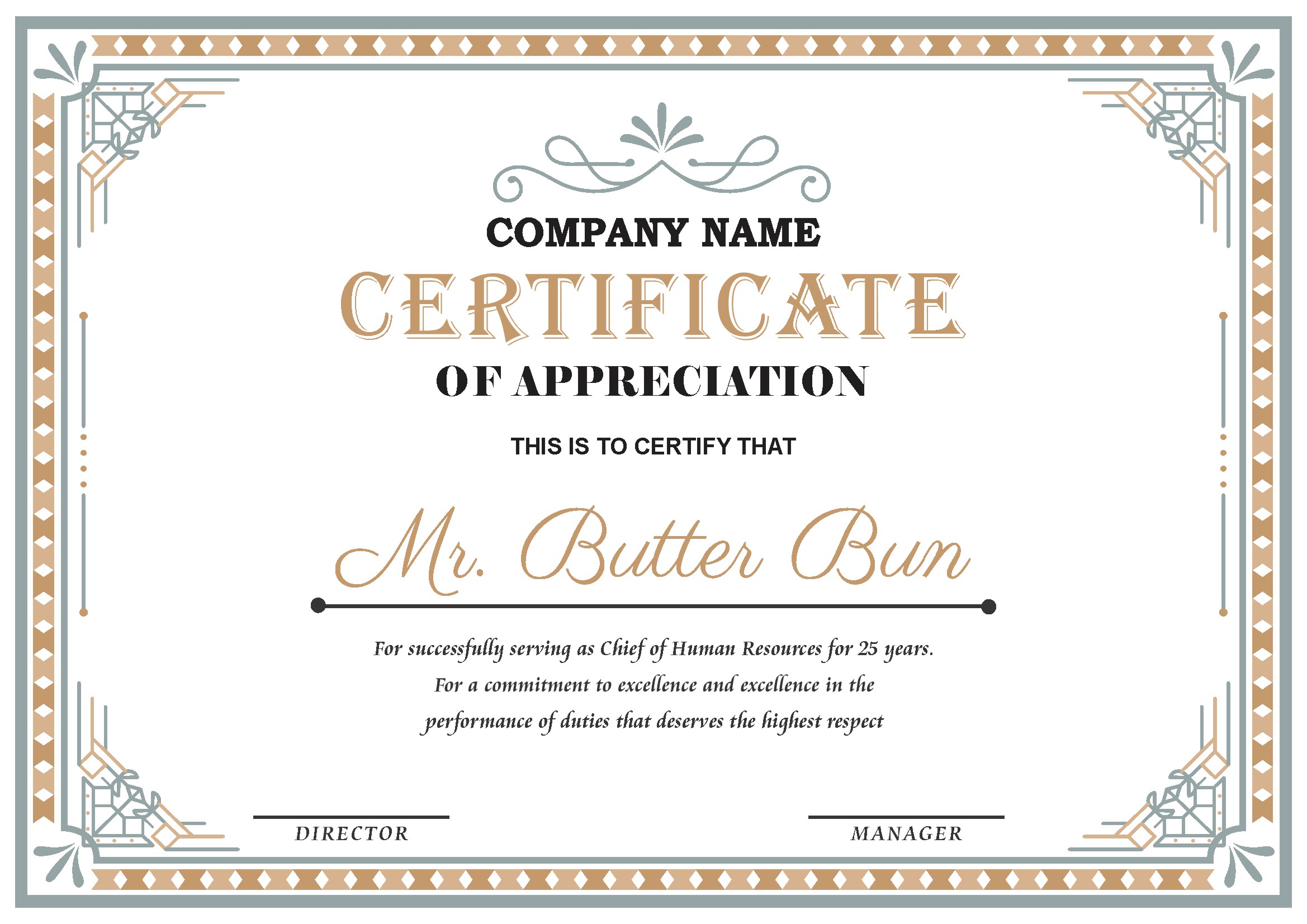 Professional Certificate Design 024