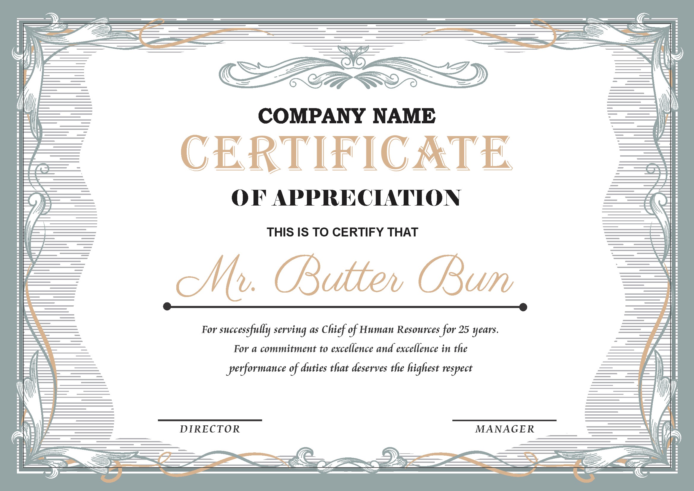 Professional Certificate Design 025
