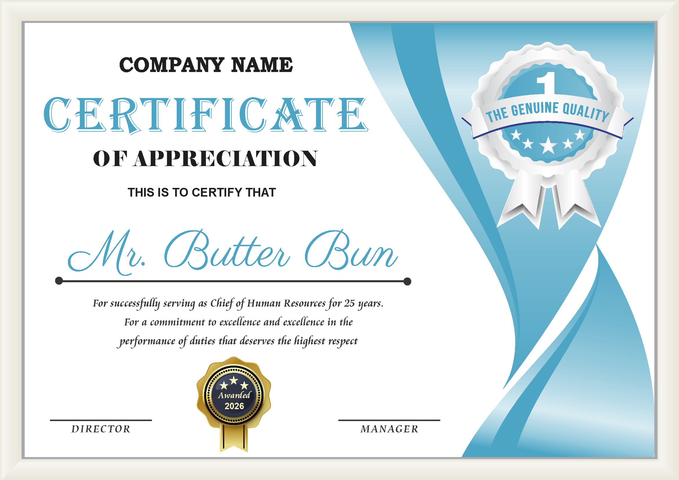Professional Certificate Design 026