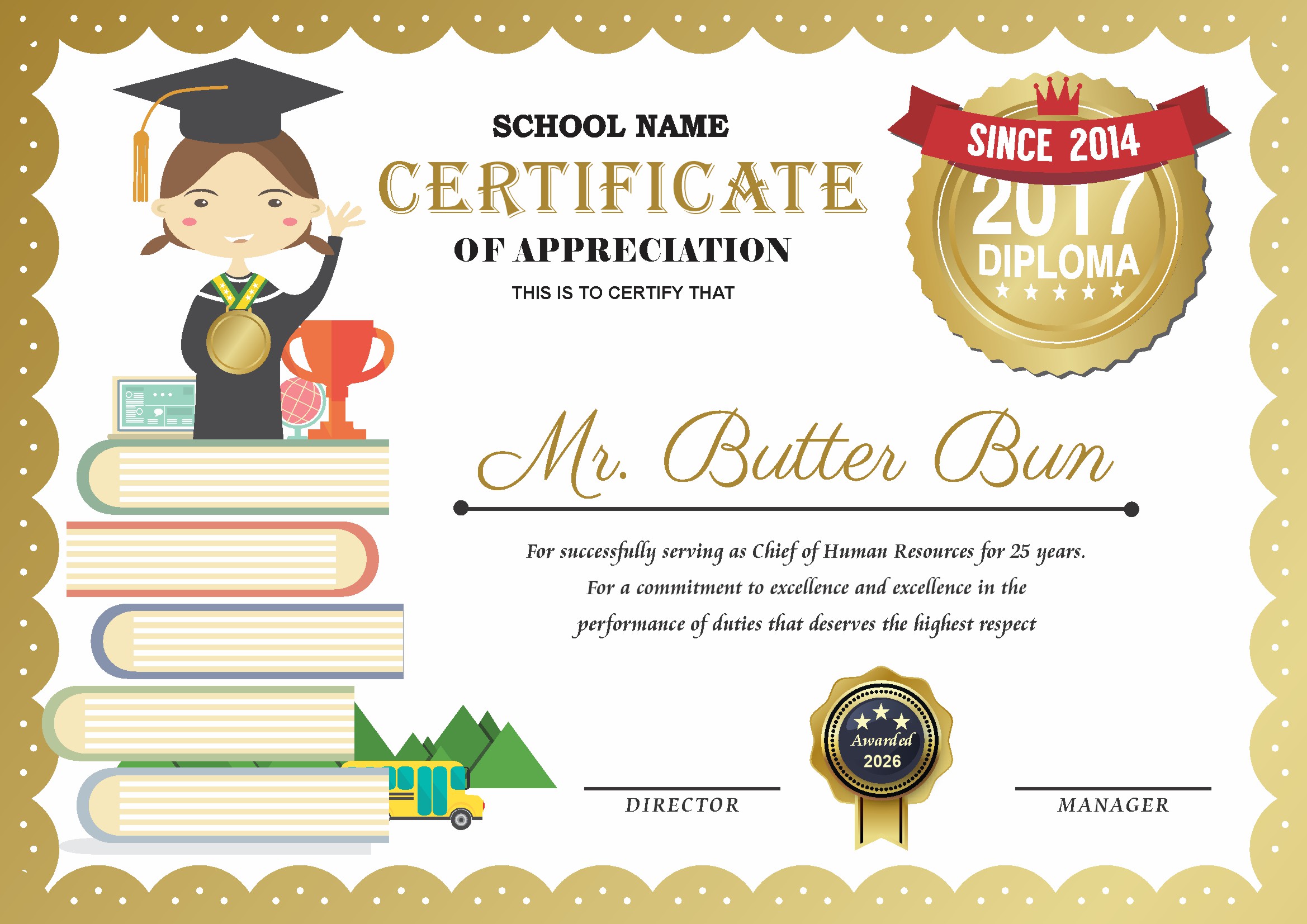 Professional Certificate Design 029