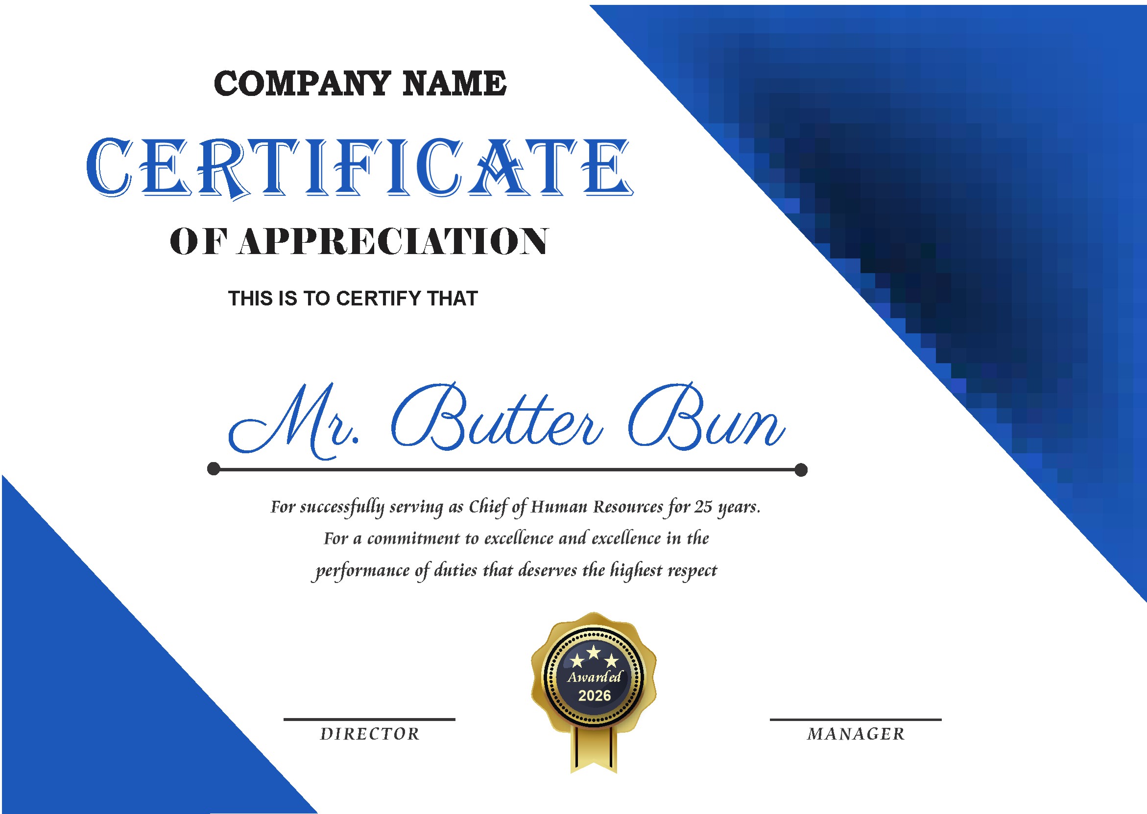 Professional Certificate Design 033
