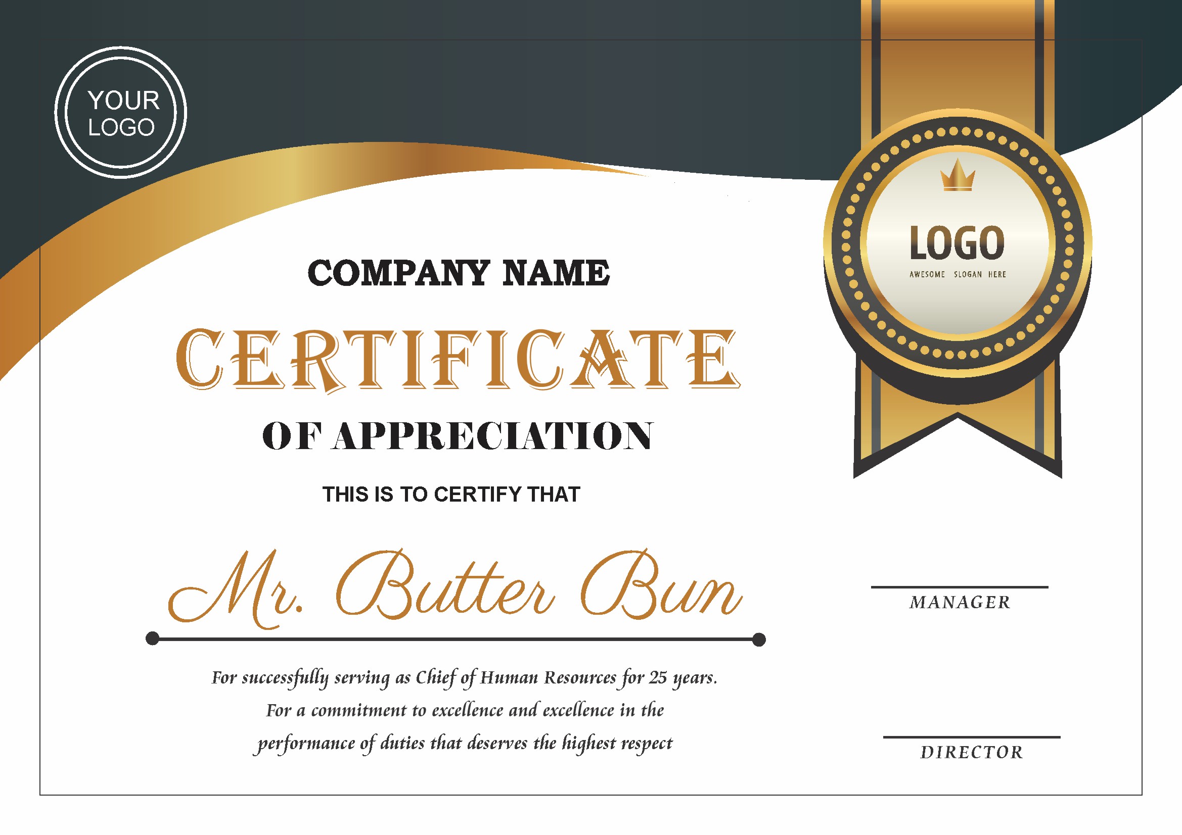 Professional Certificate Design 039