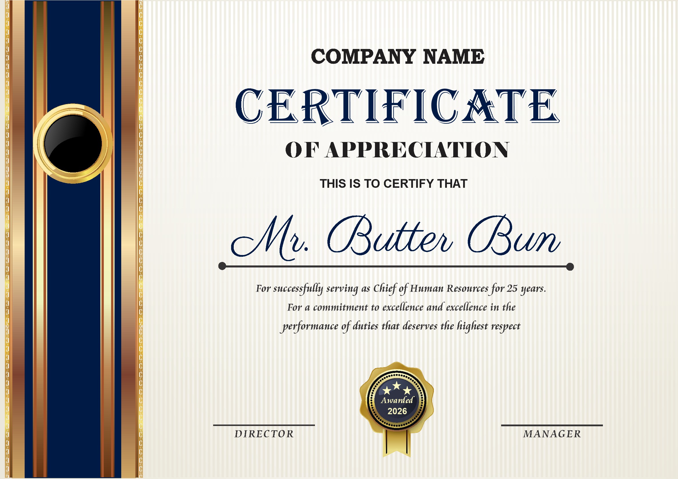 Professional Certificate Design 041