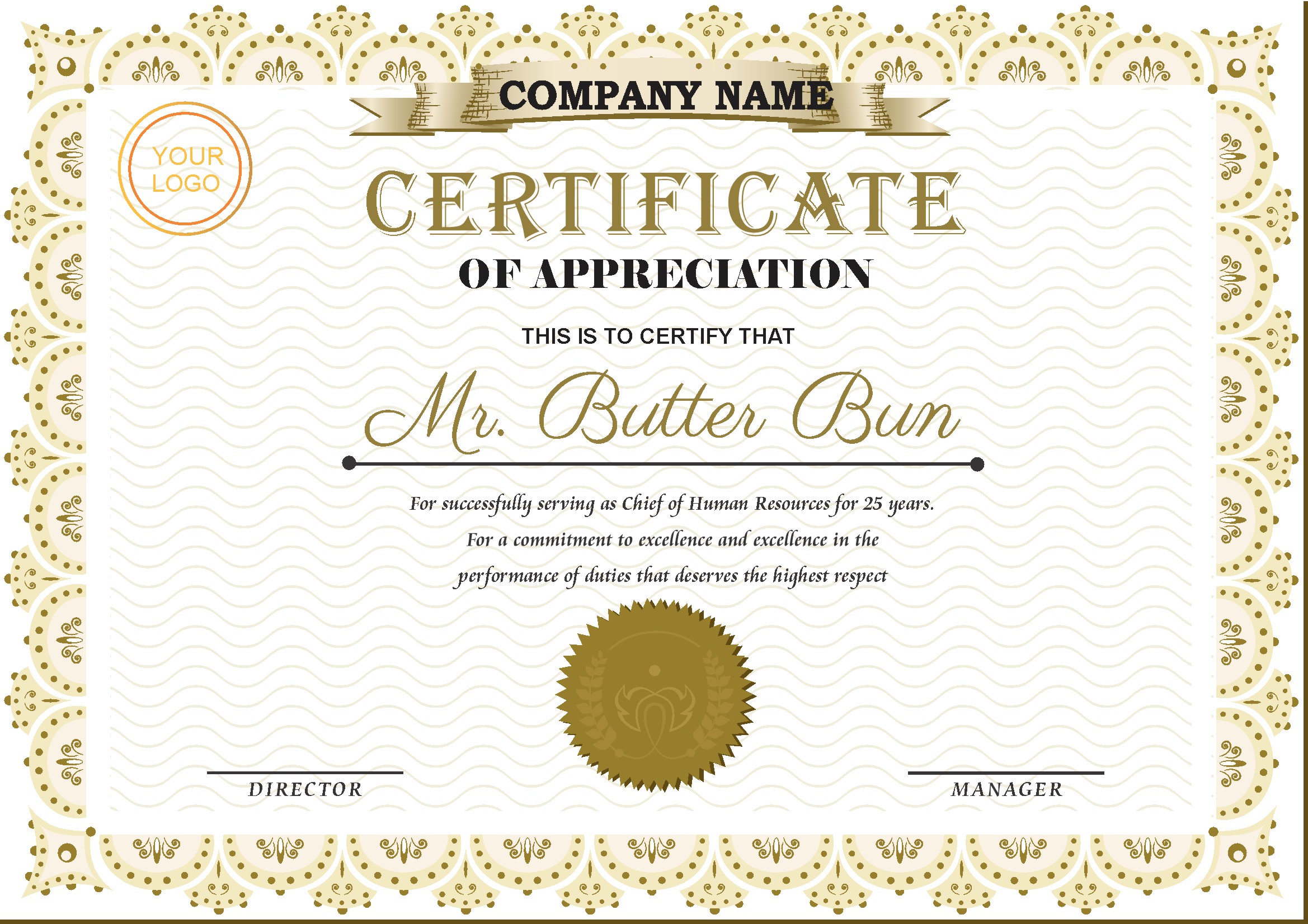 Professional Certificate Design 042