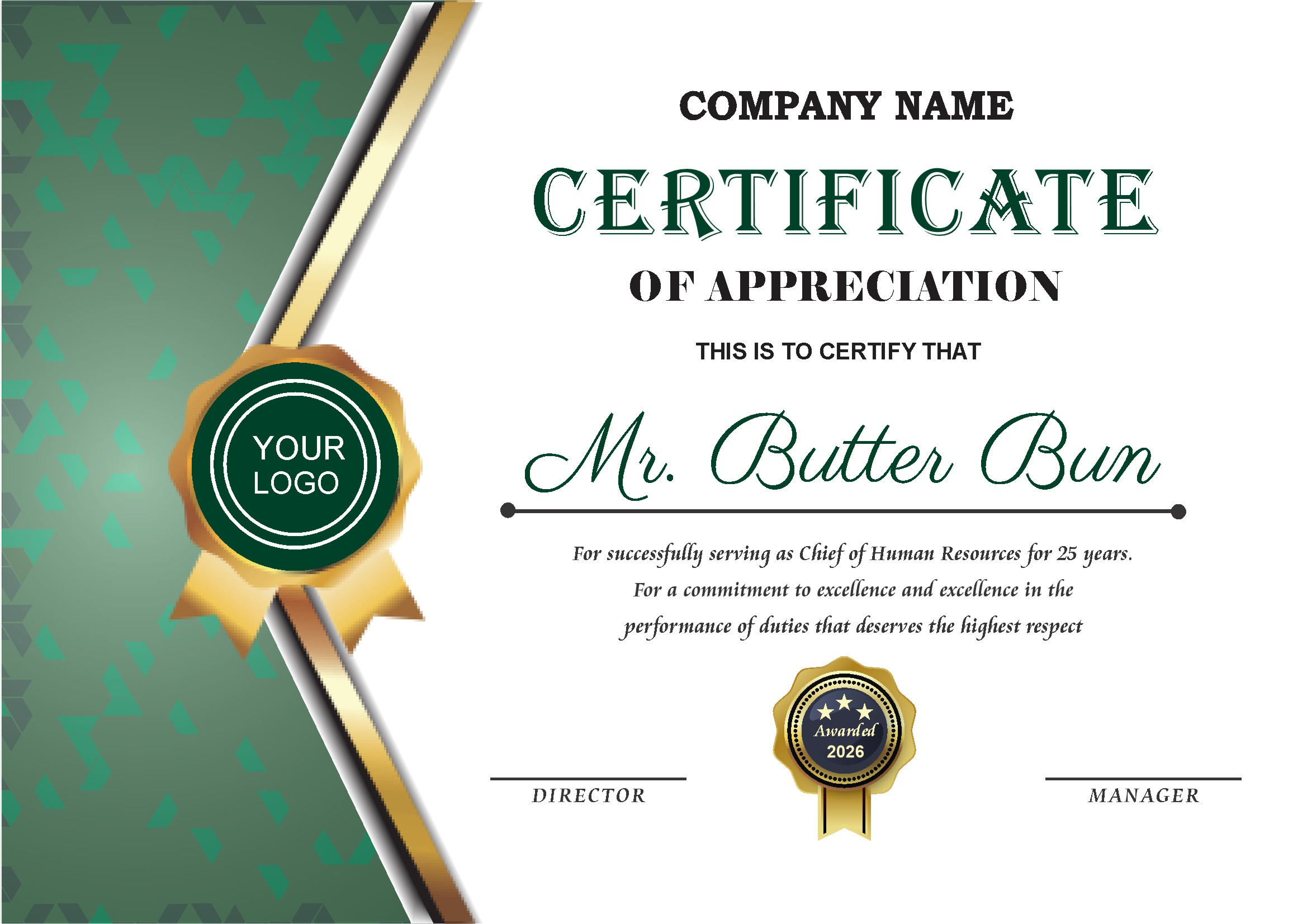 Professional Certificate Design 043
