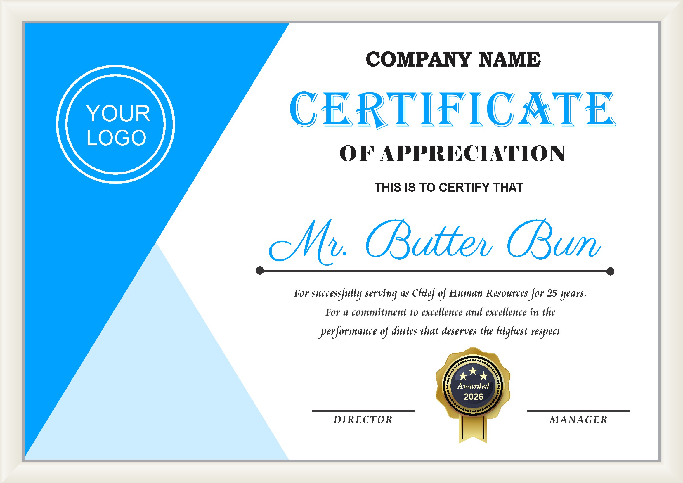 Professional Certificate Design 045
