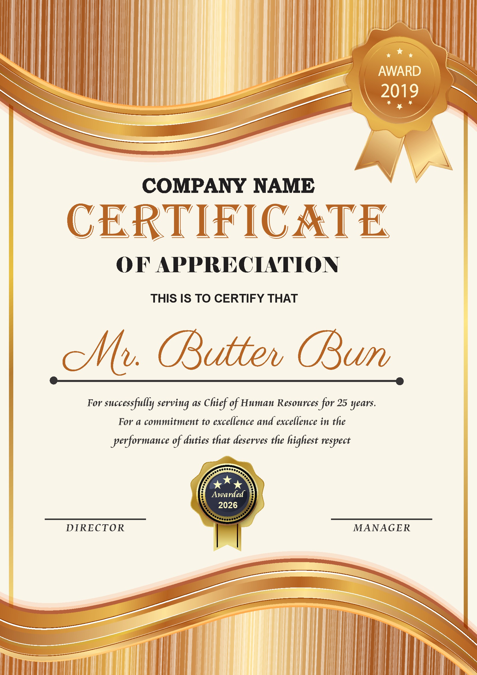 Professional Certificate Design 047