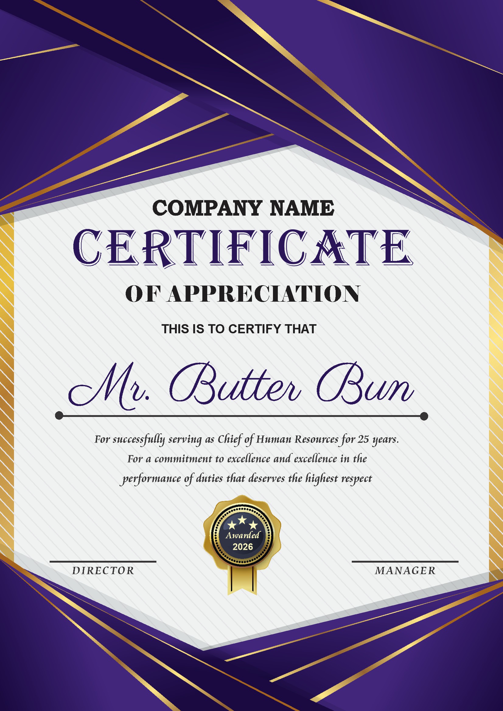 Professional Certificate Design 048