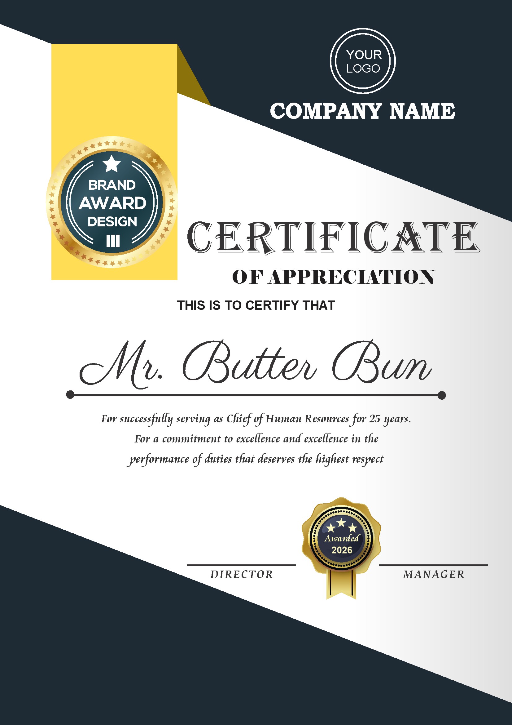 Professional Certificate Design 049