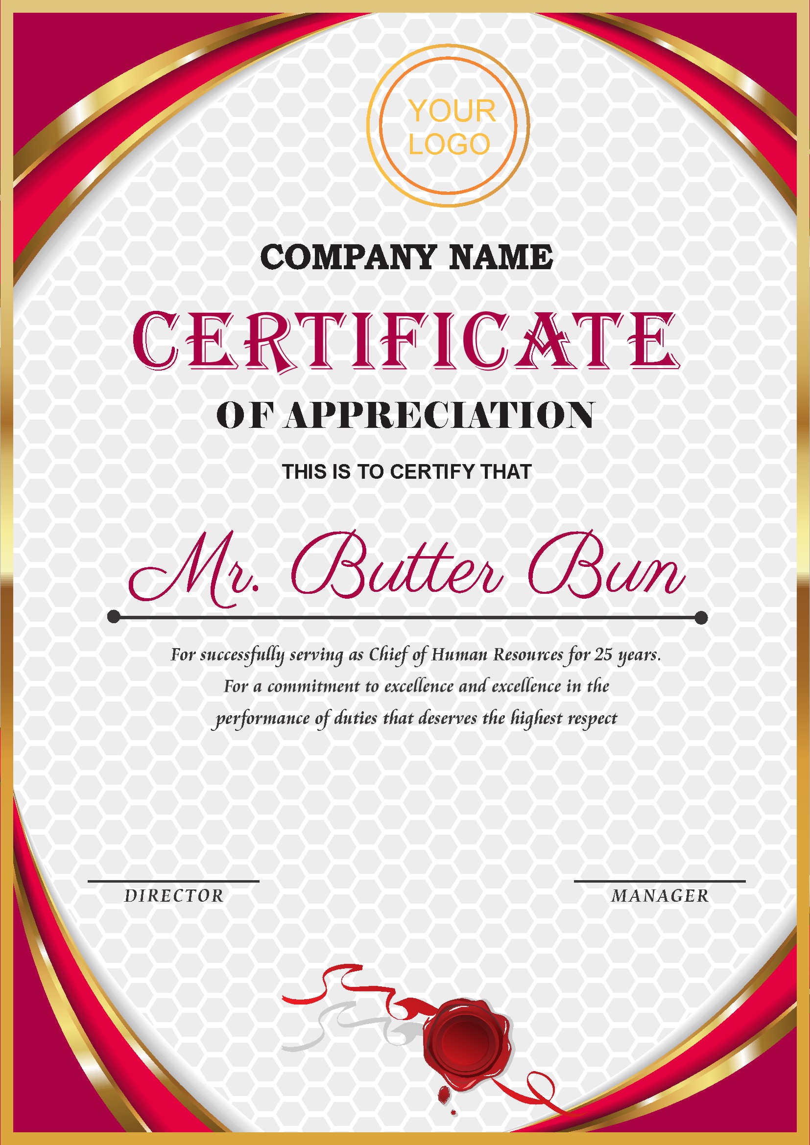Professional Certificate Design 053