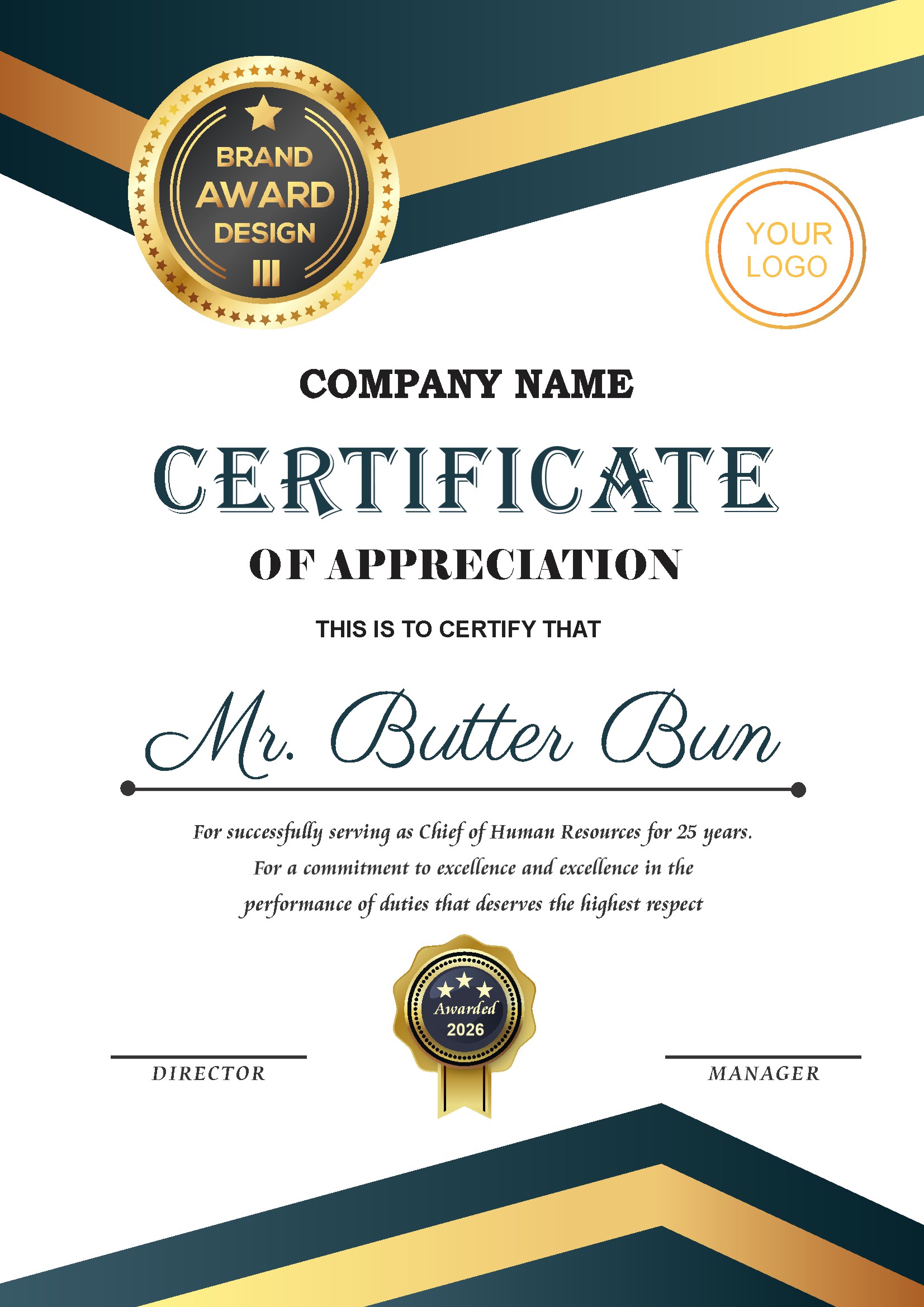 Professional Certificate Design 057