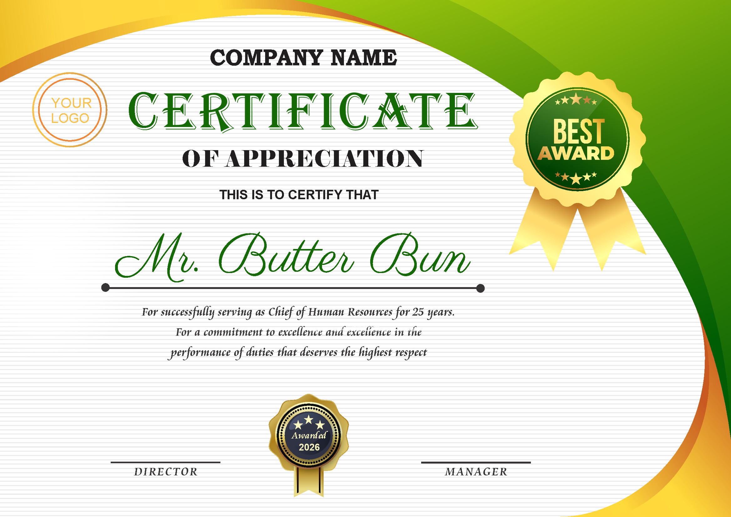 Professional Certificate Design 059