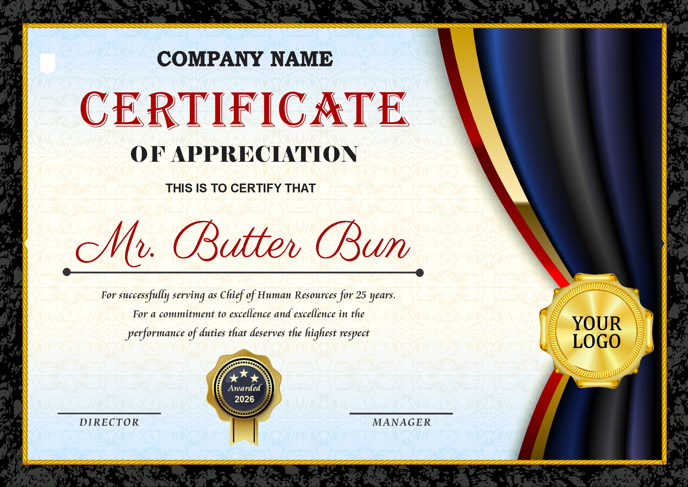 Professional Certificate Design 060