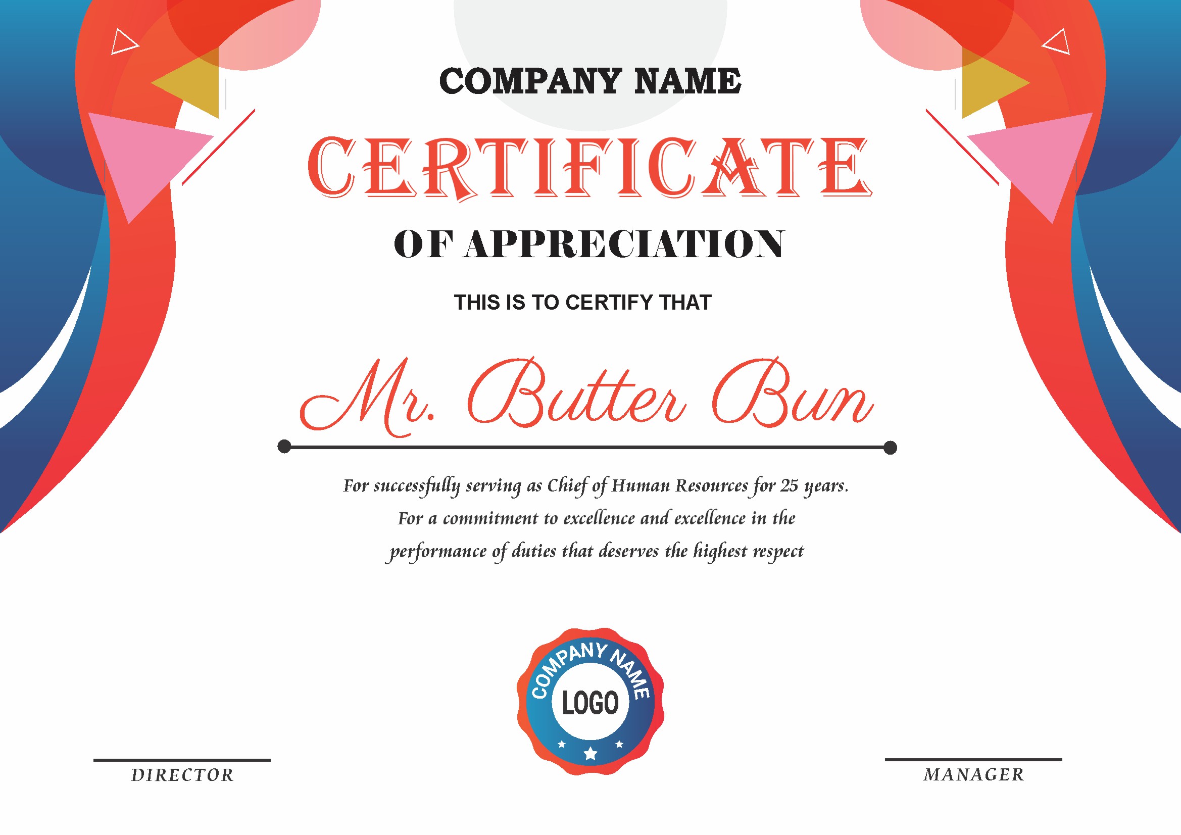 Professional Certificate Design 064