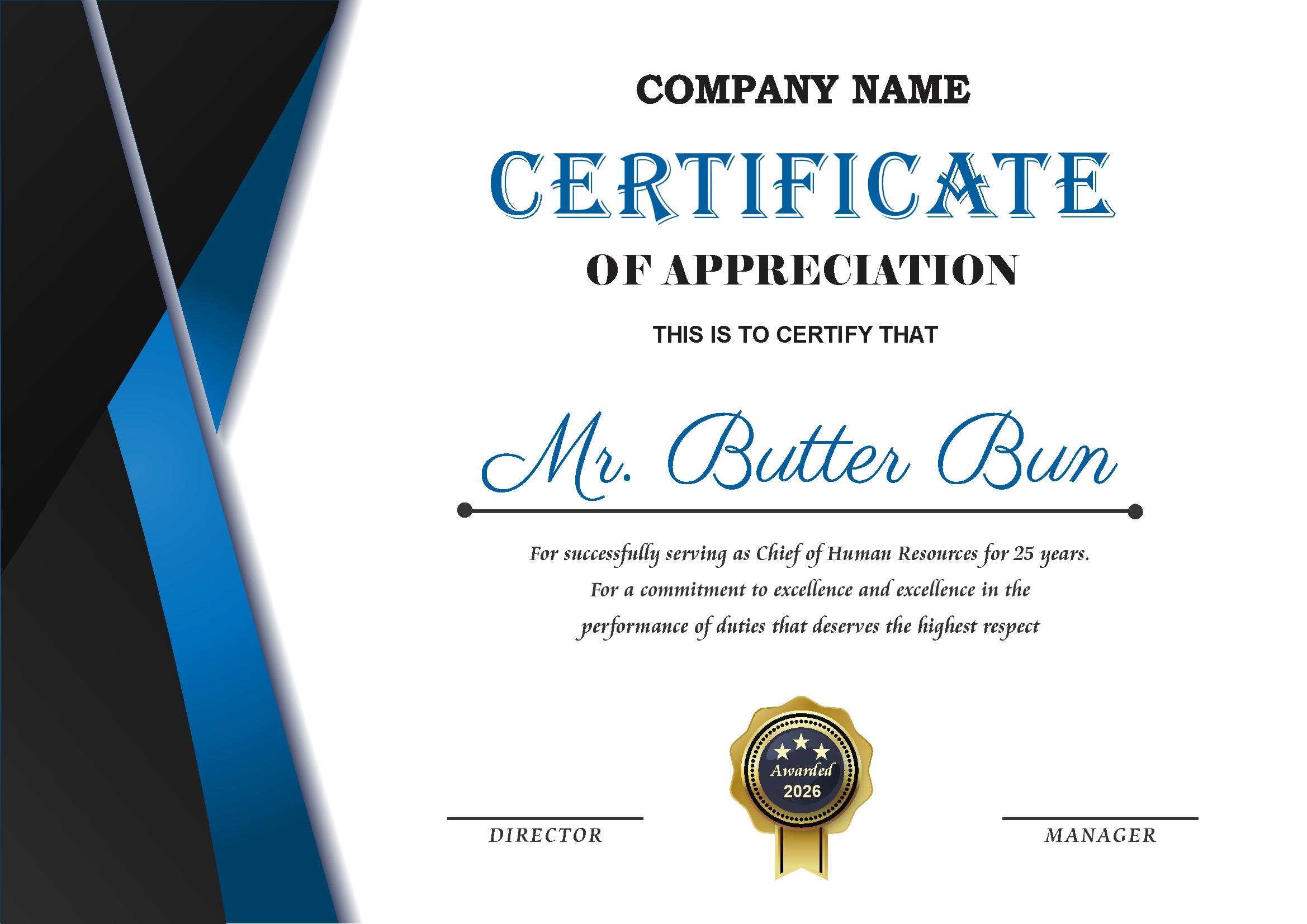 Professional Certificate Design 065
