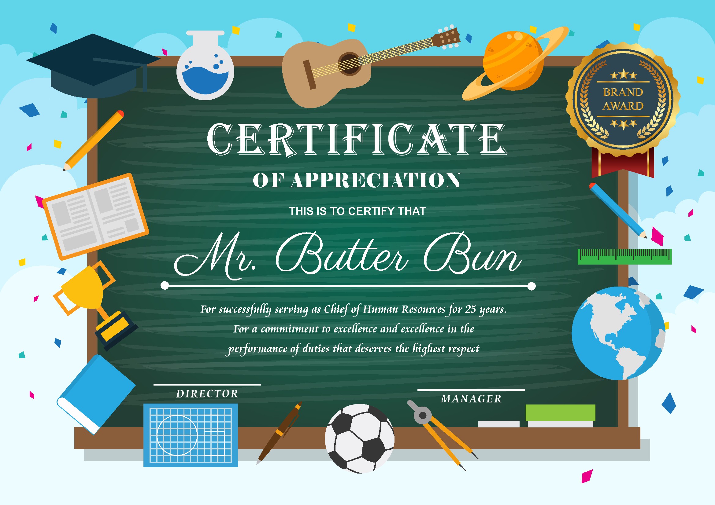 Professional Certificate Design 070