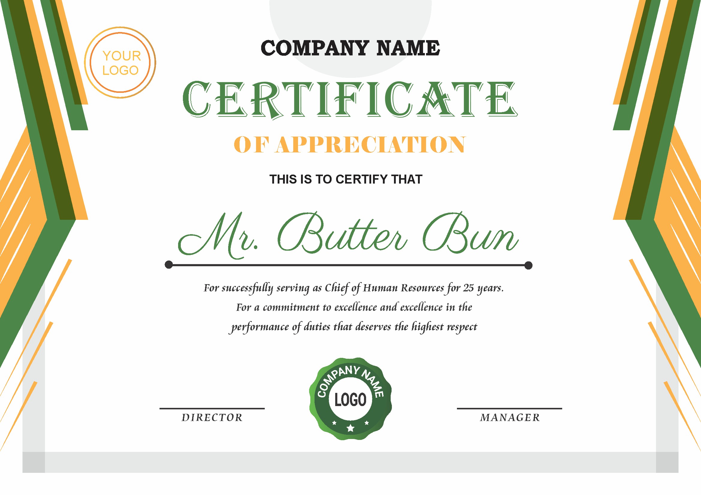 Professional Certificate Design 077