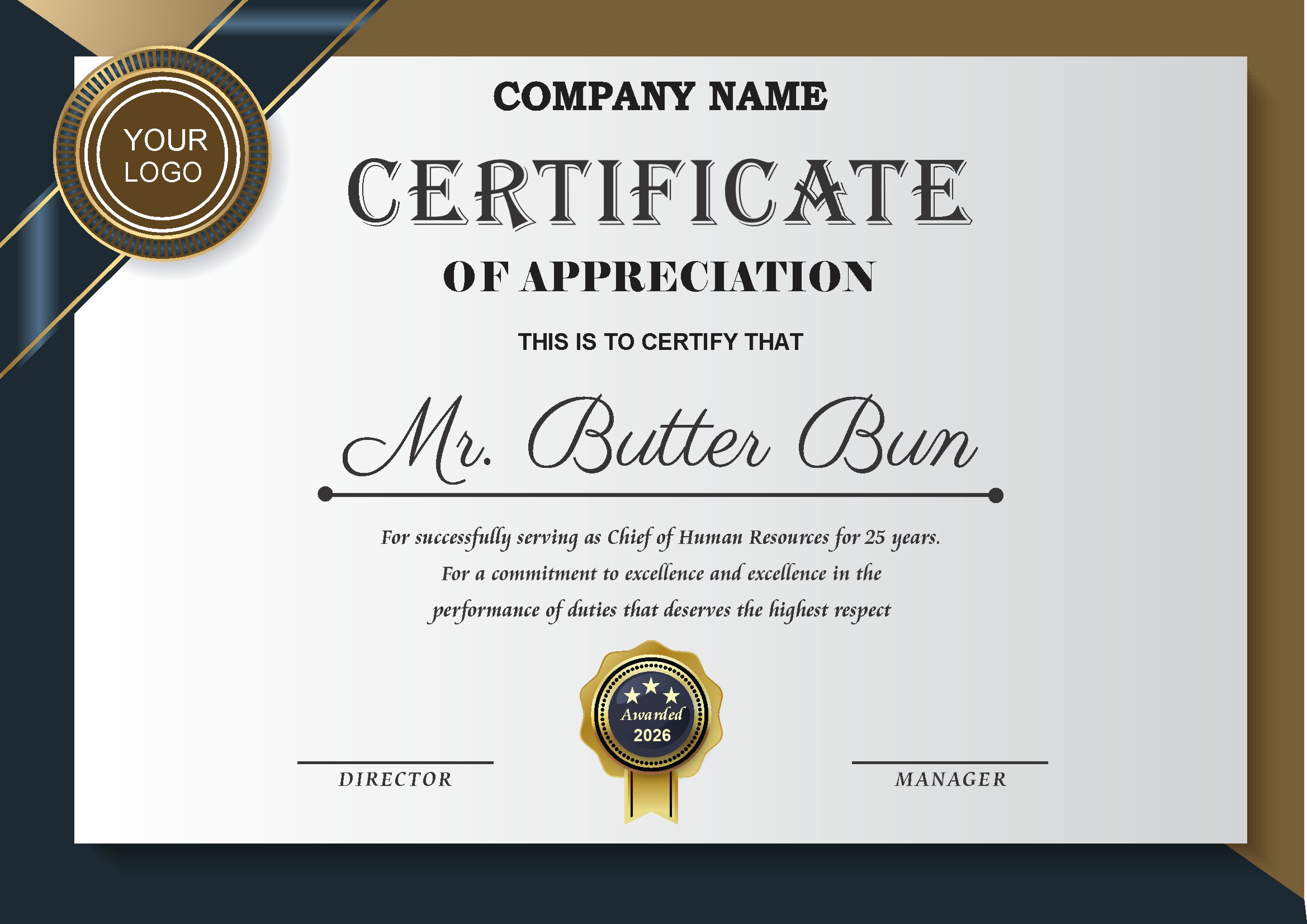 Professional Certificate Design 078