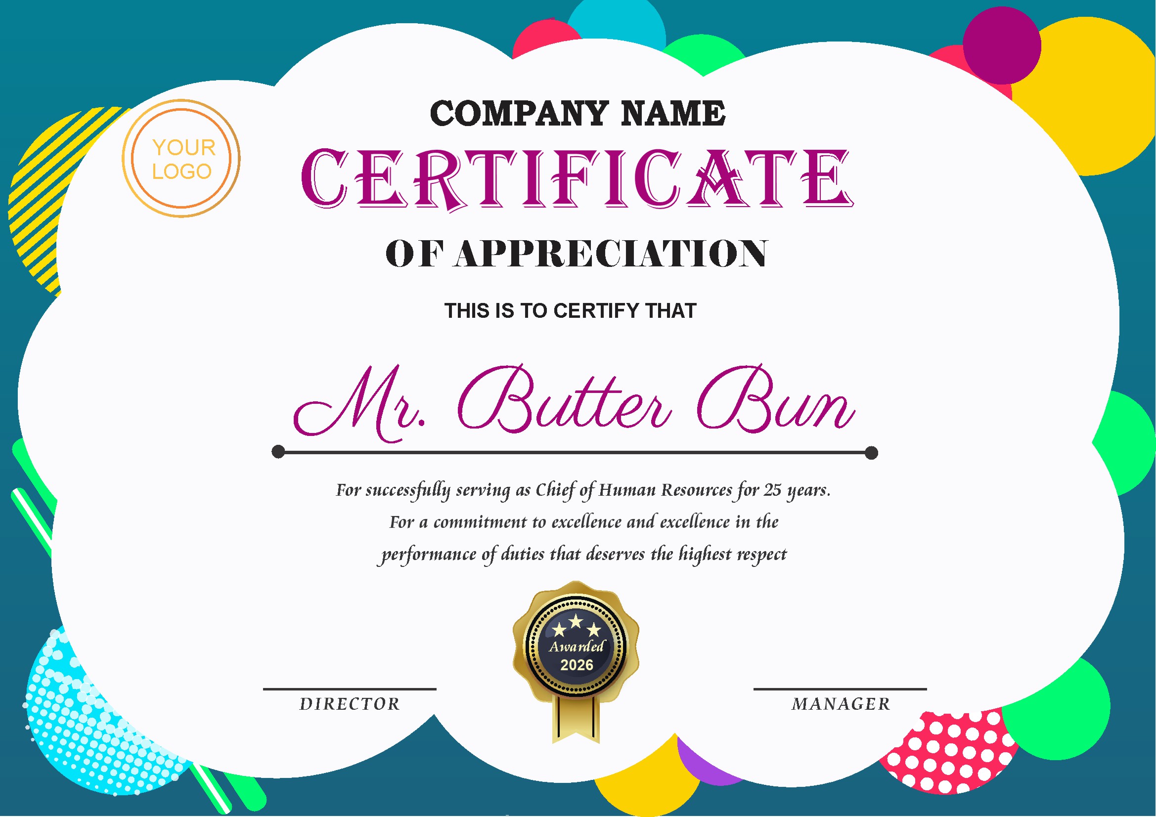 Professional Certificate Design 081