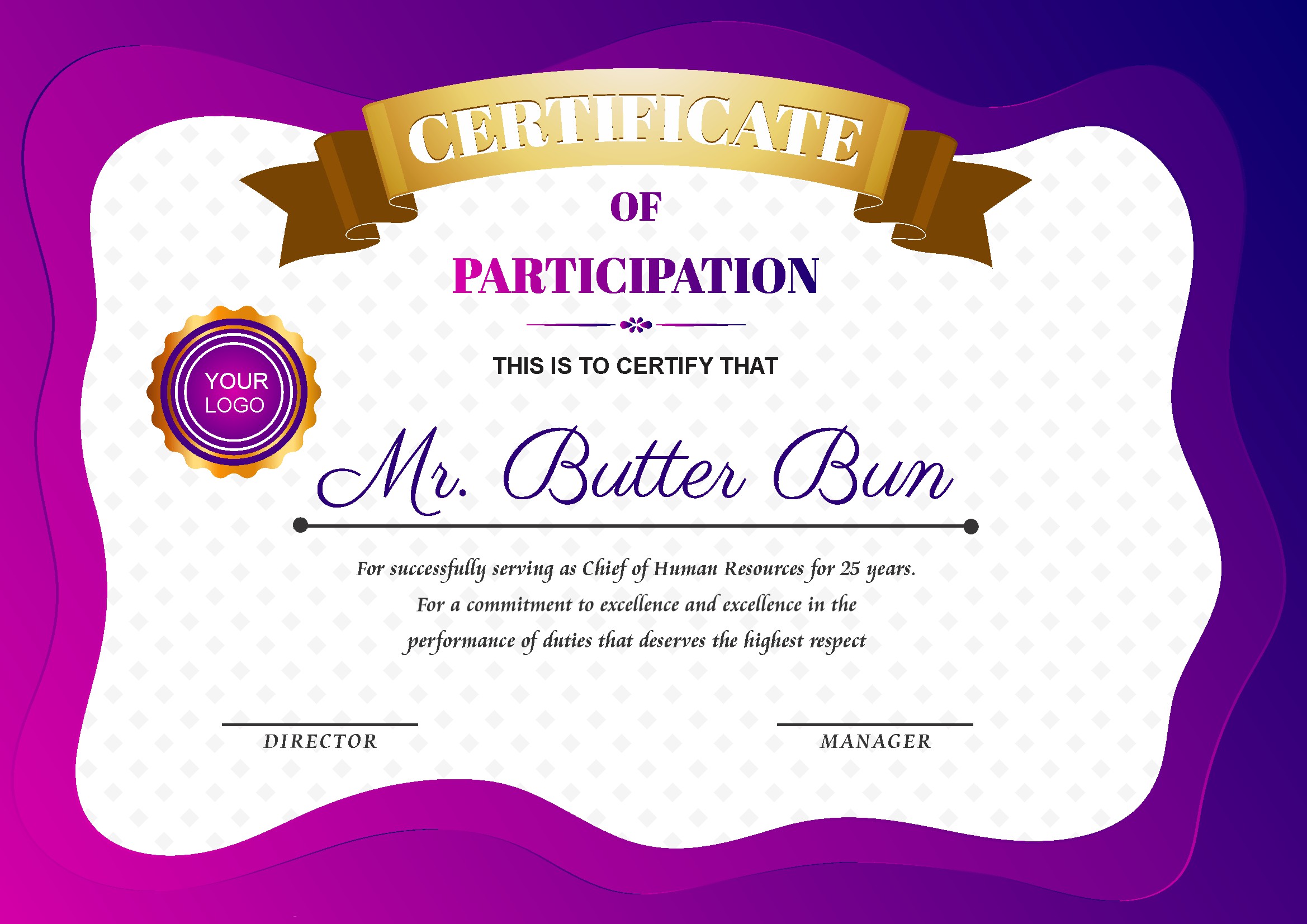 Professional Certificate Design 082