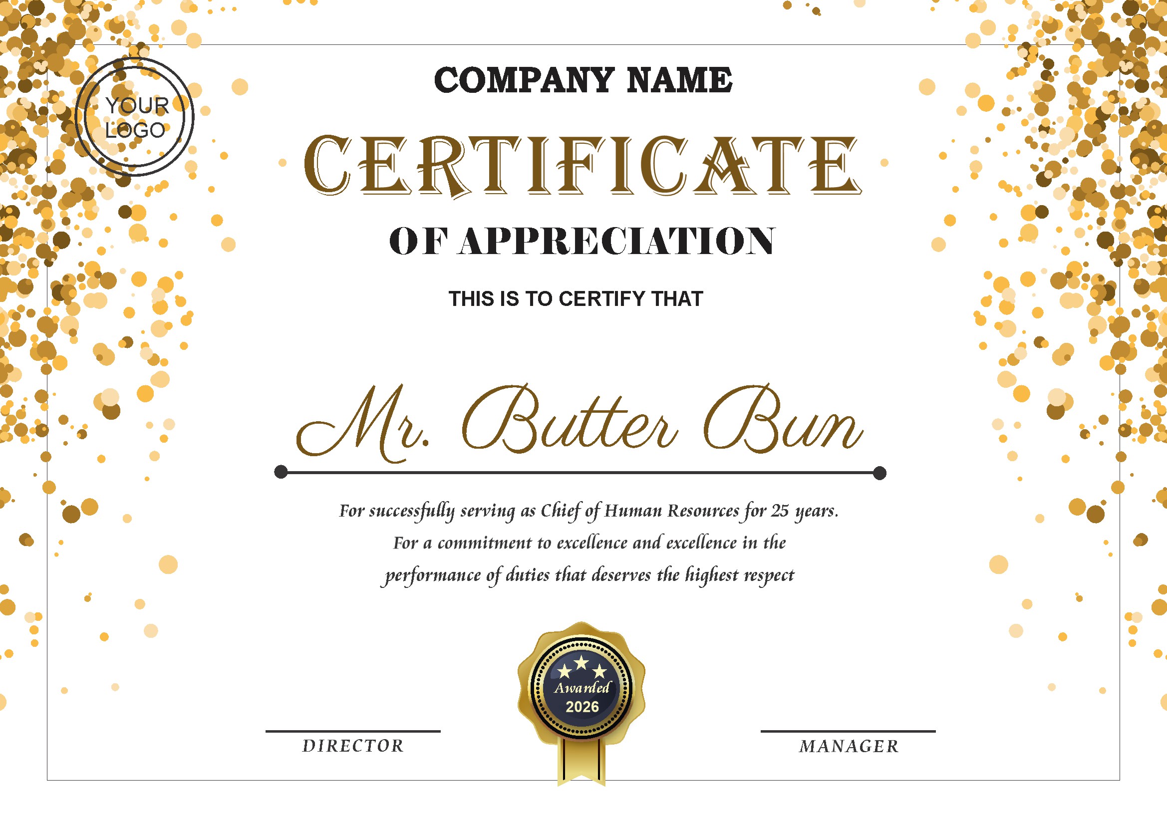 Professional Certificate Design 083
