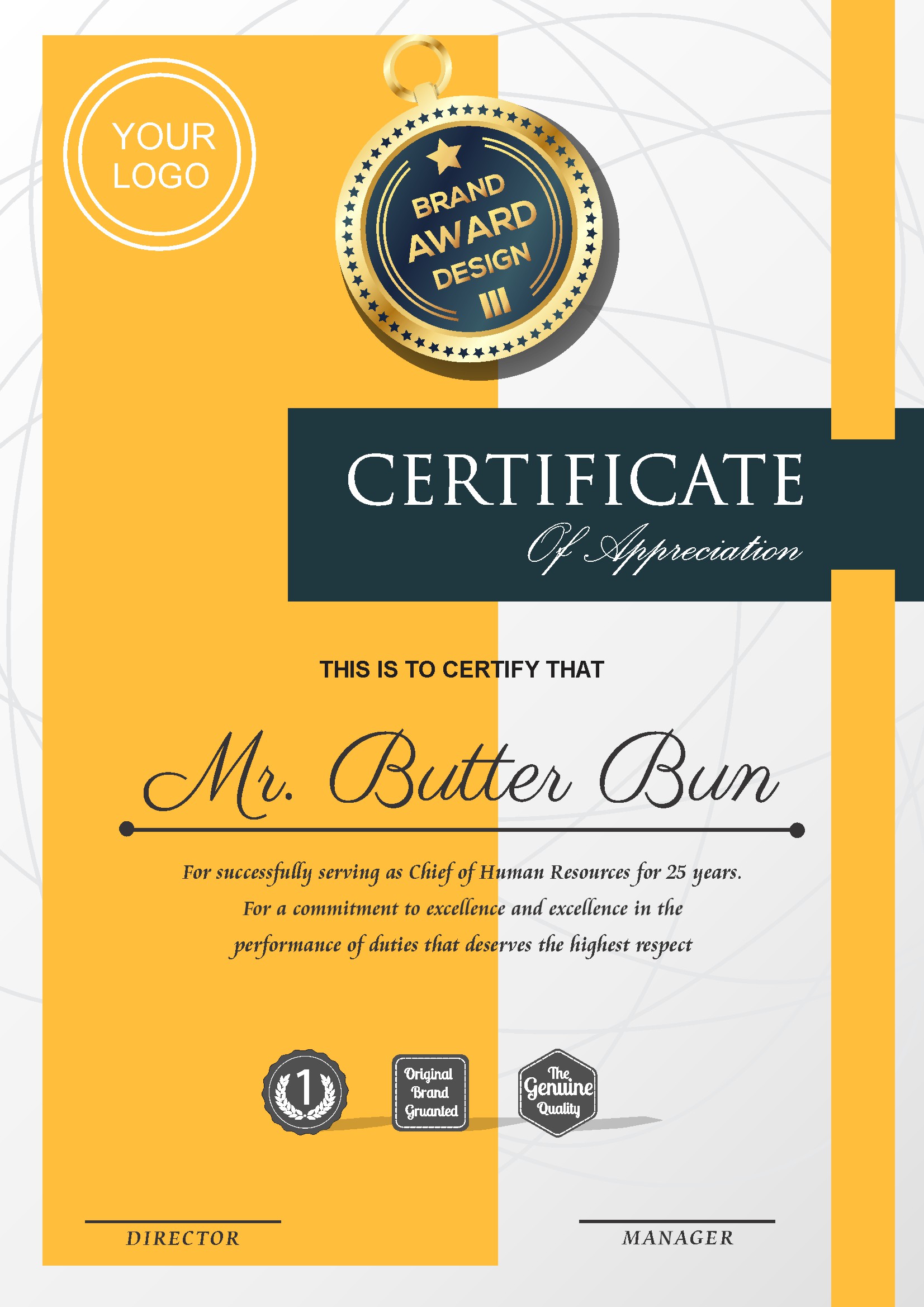 Professional Certificate Design 084