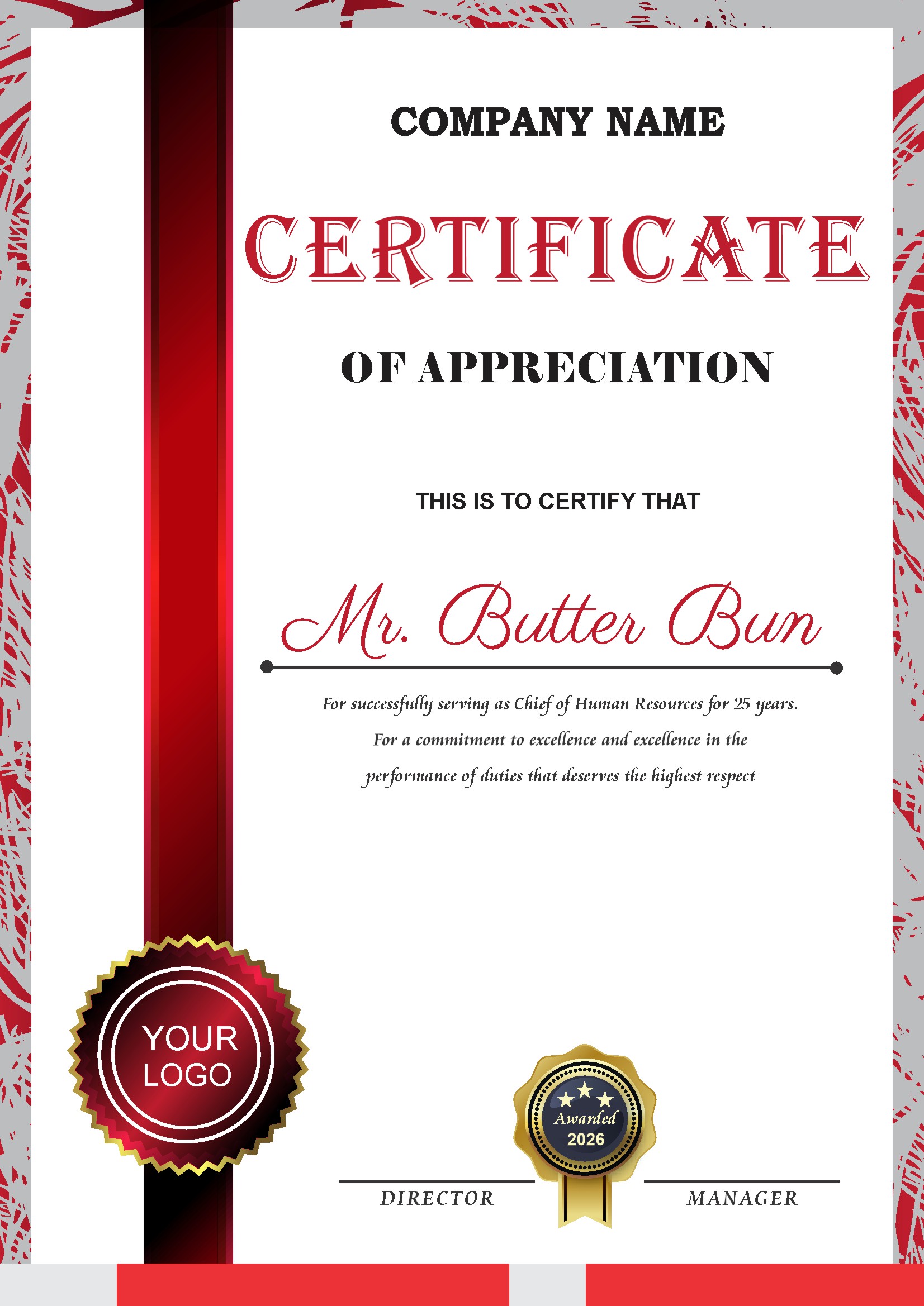 Professional Certificate Design 088