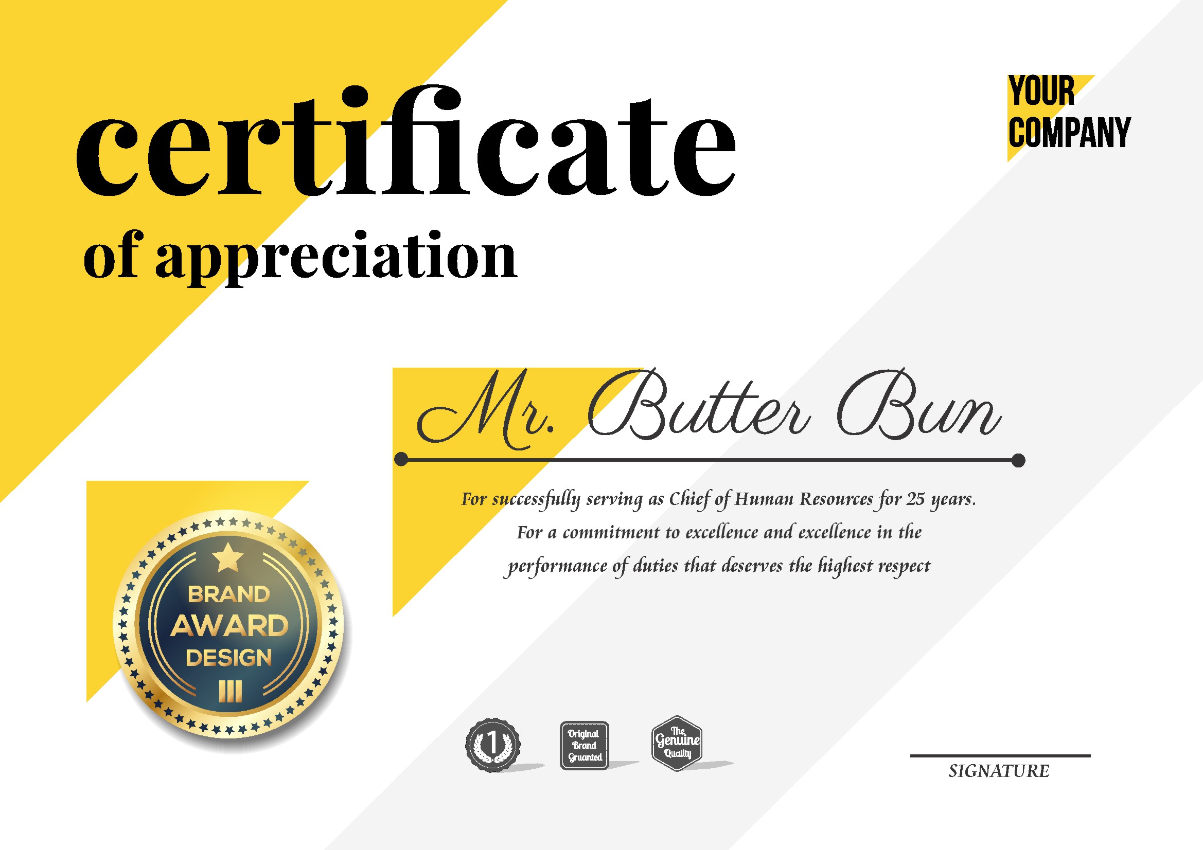 Professional Certificate Design 092